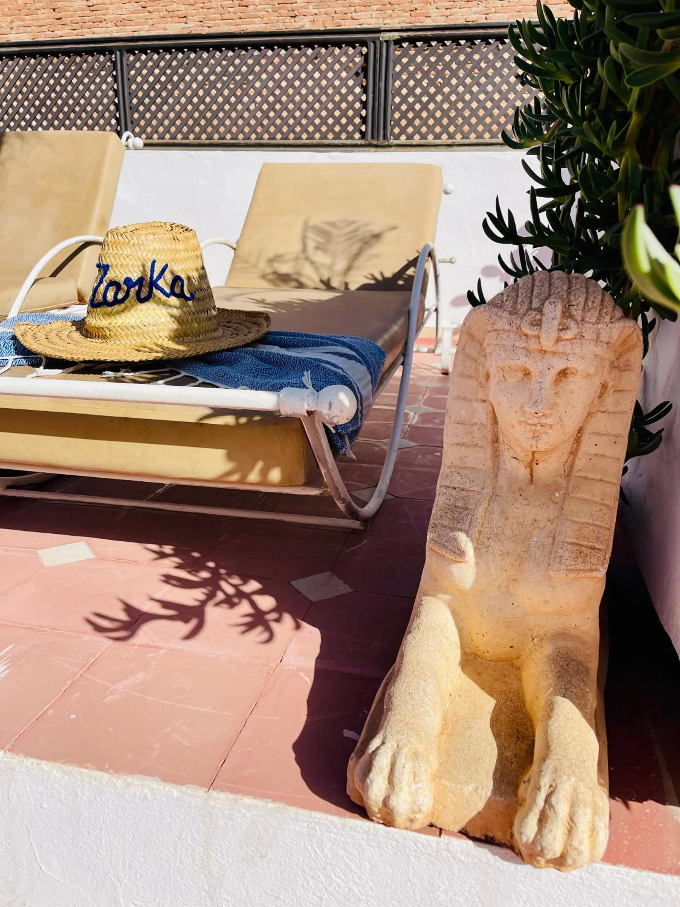 sunbed in Riad Zarka By La Siredrah