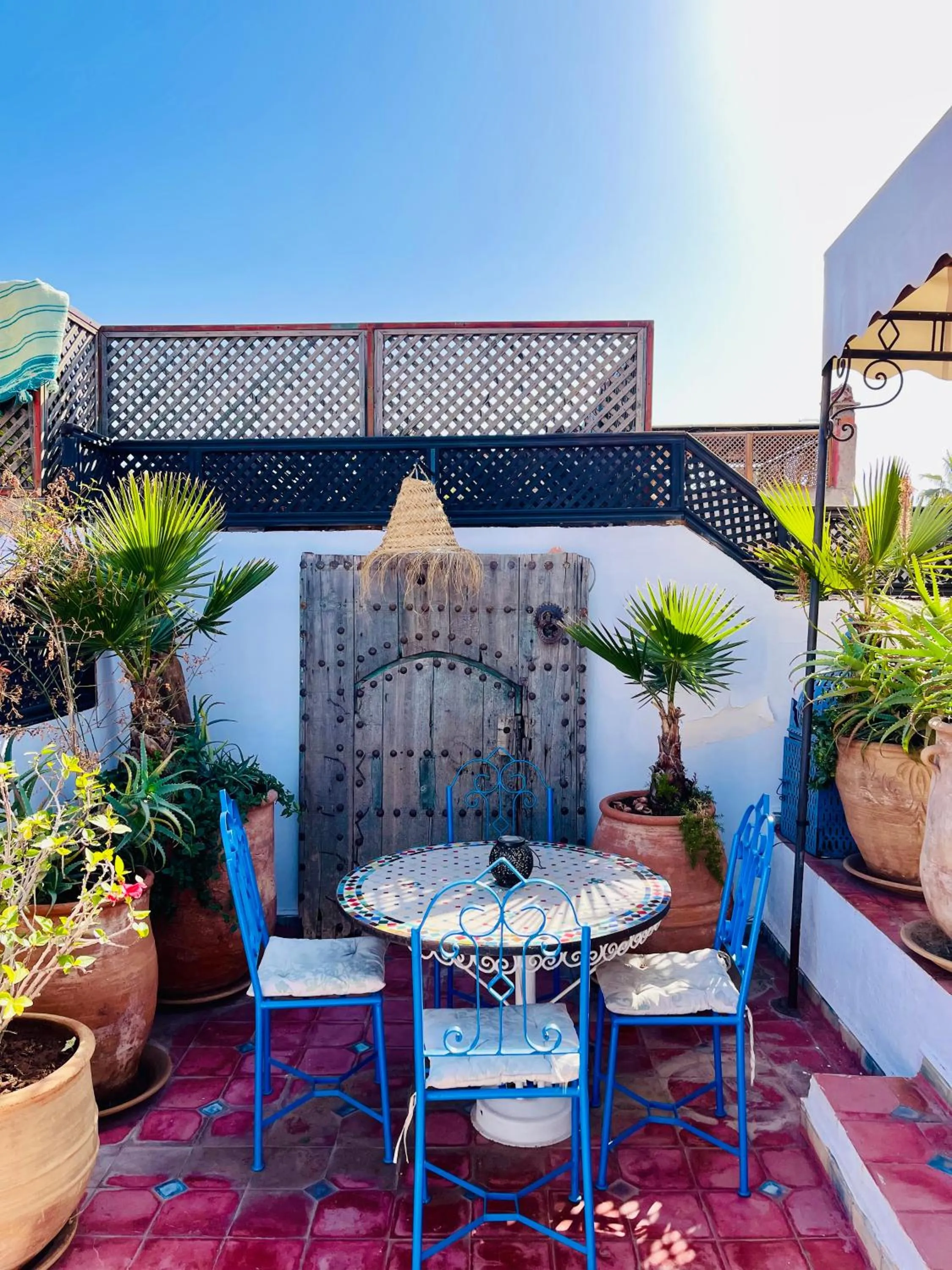 Balcony/Terrace in Riad Zarka By La Siredrah