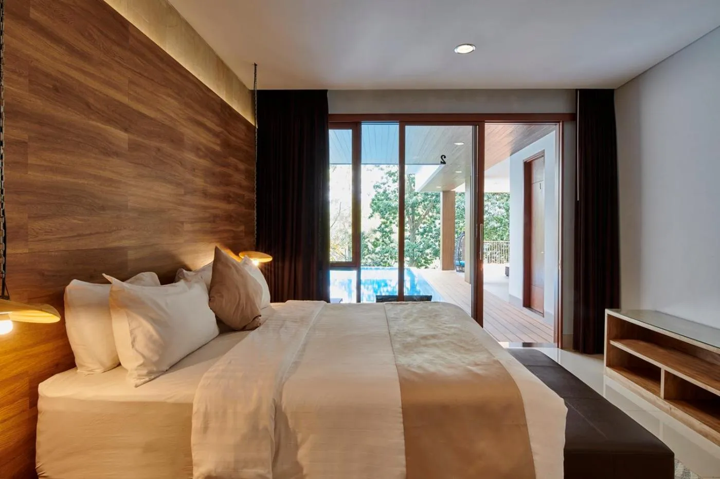 Bed in Asmaya Hill View Villa 7 bedrooms with a private swimming pool and billiard table