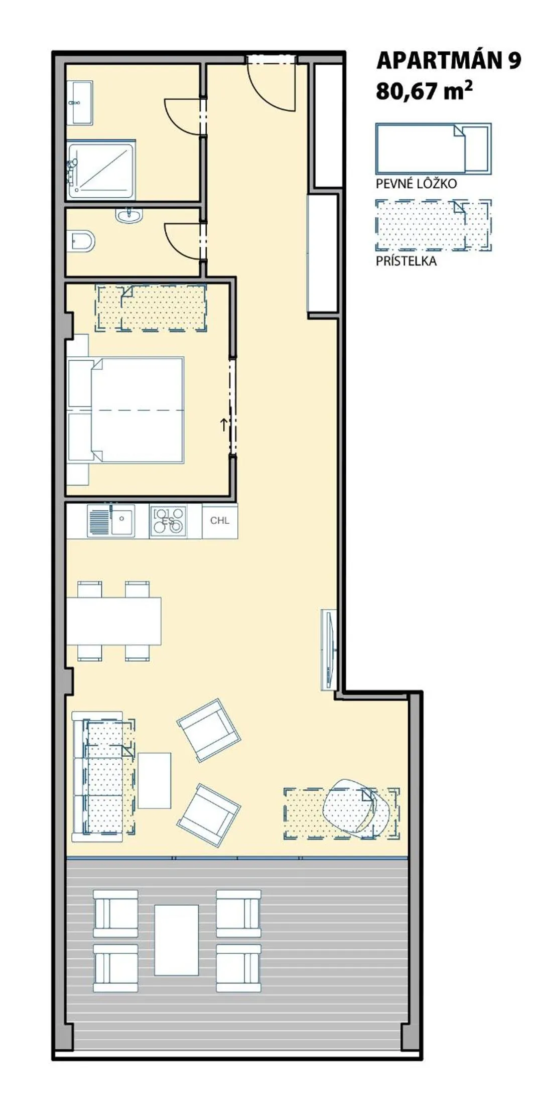Floor plan in Aparthotel Central Liptovský Mikuláš
