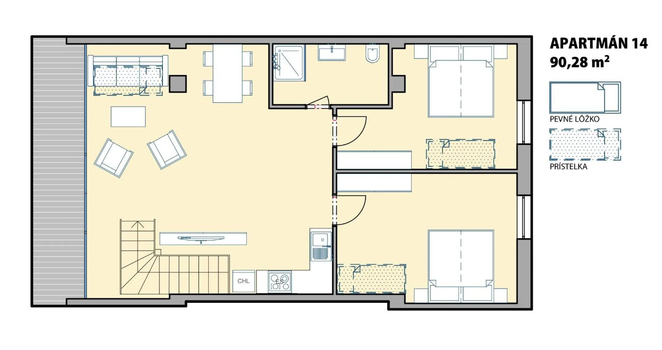 Floor plan in Aparthotel Central Liptovský Mikuláš