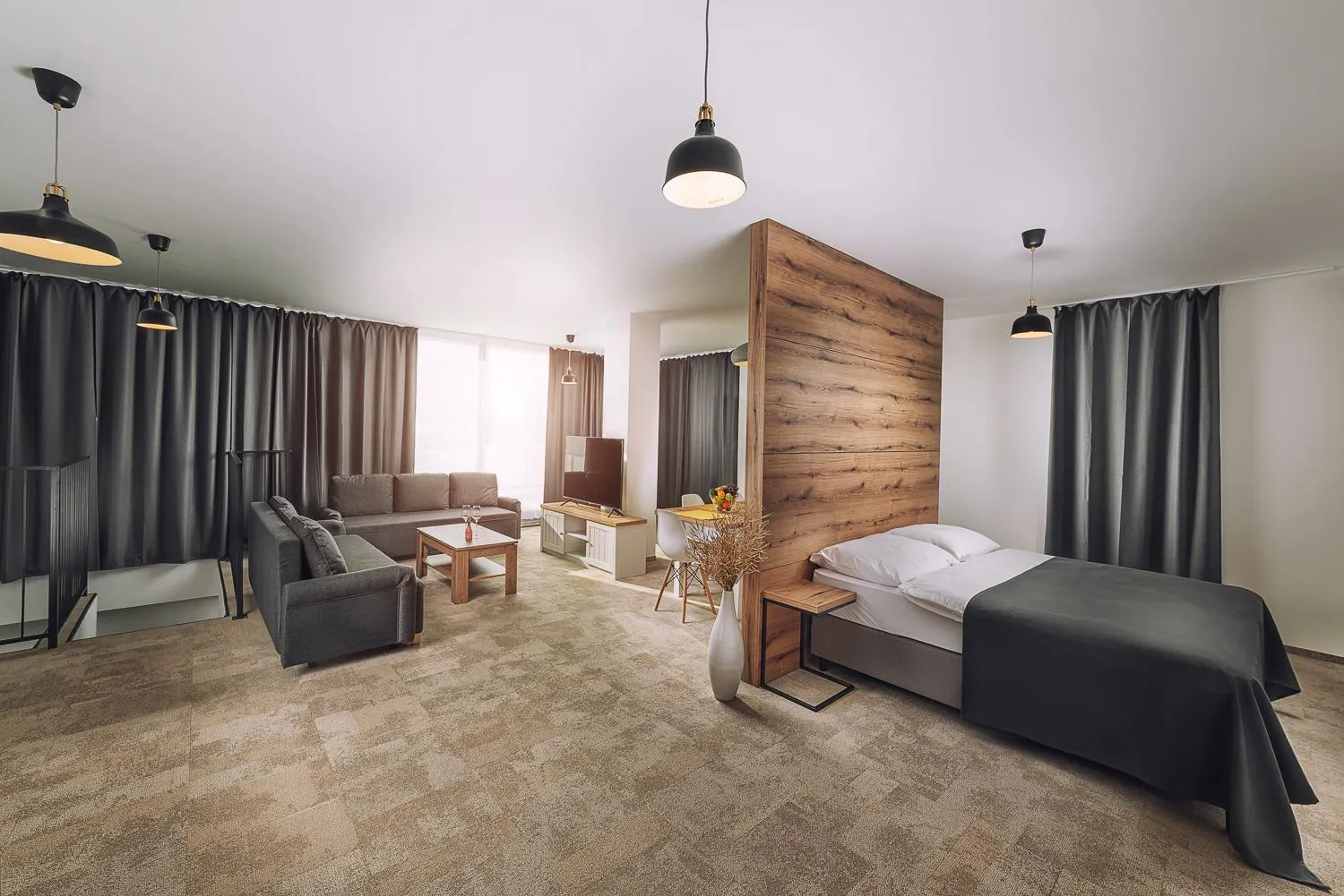 Living room, Bed in Aparthotel Central Liptovský Mikuláš