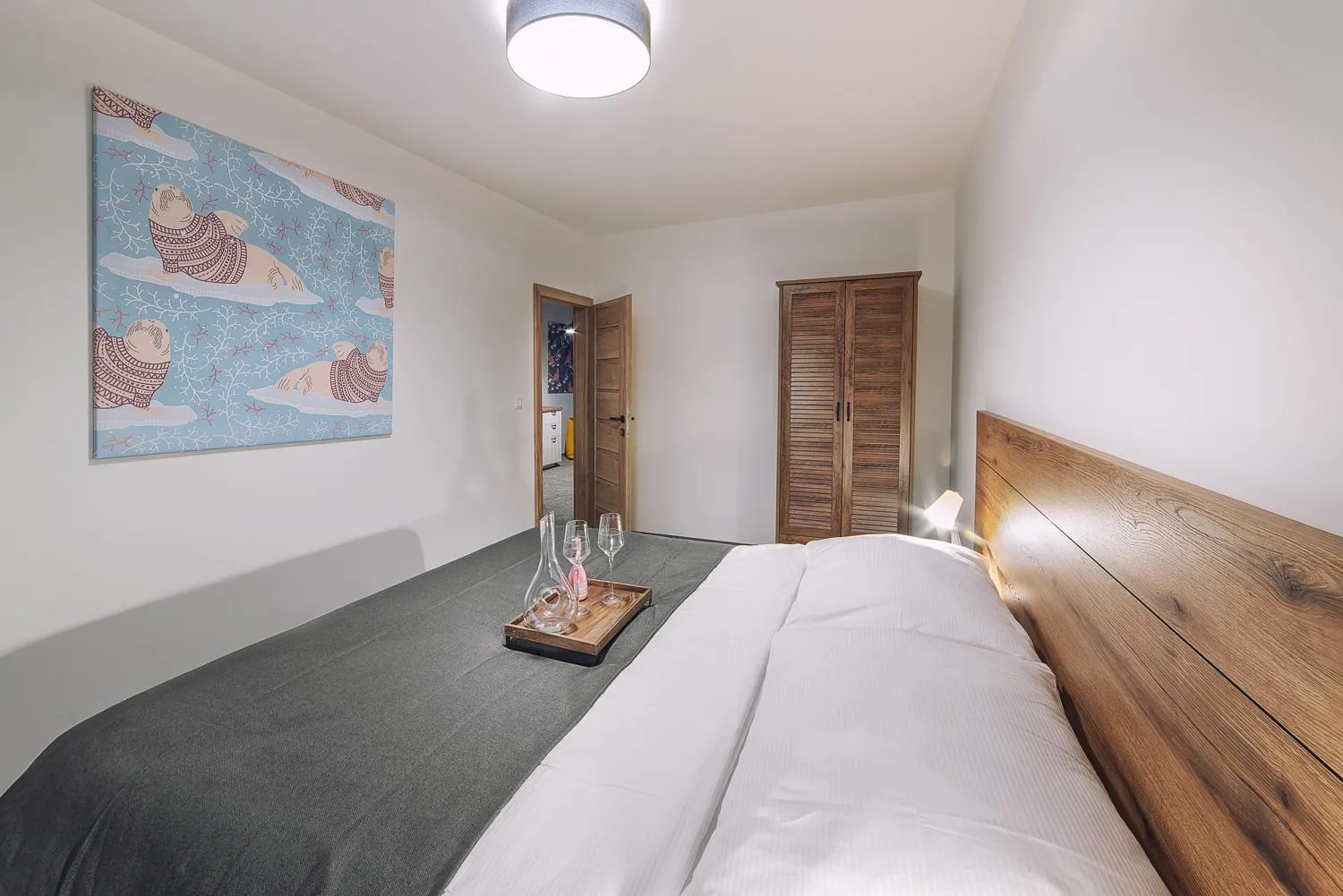 Bedroom, Bed in Aparthotel Central Liptovský Mikuláš