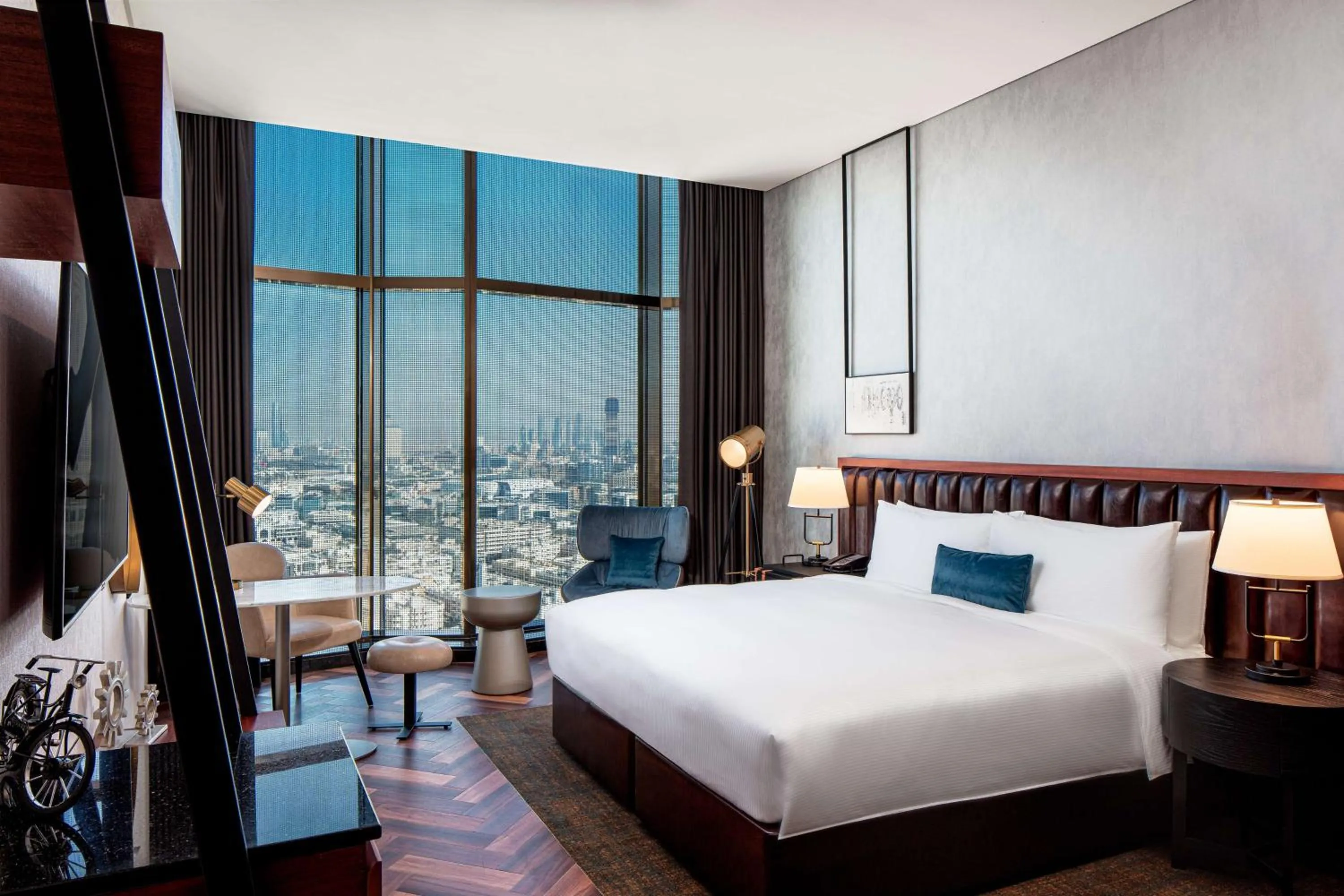 Bed in DoubleTree by Hilton Dubai M Square Hotel & Residences
