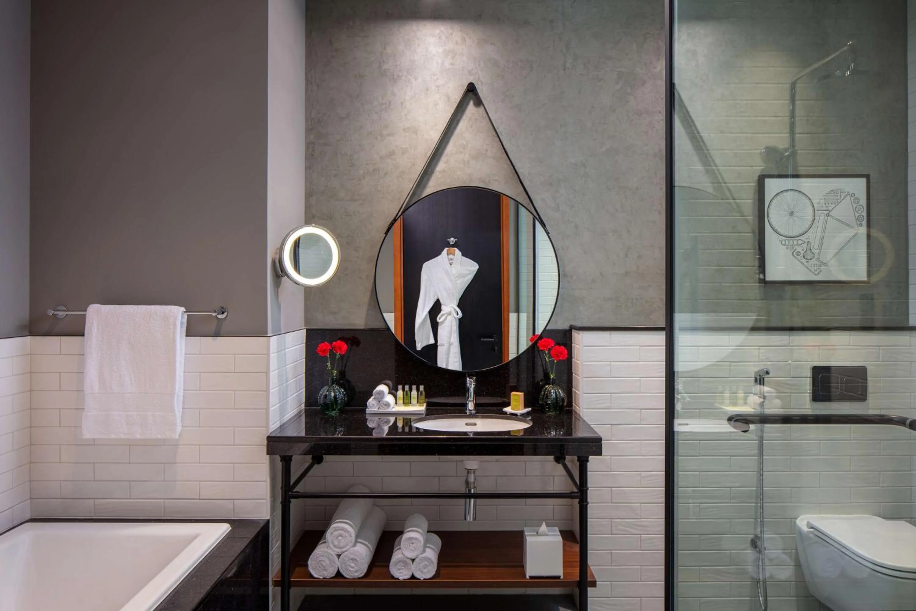 Bathroom in DoubleTree by Hilton Dubai M Square Hotel & Residences