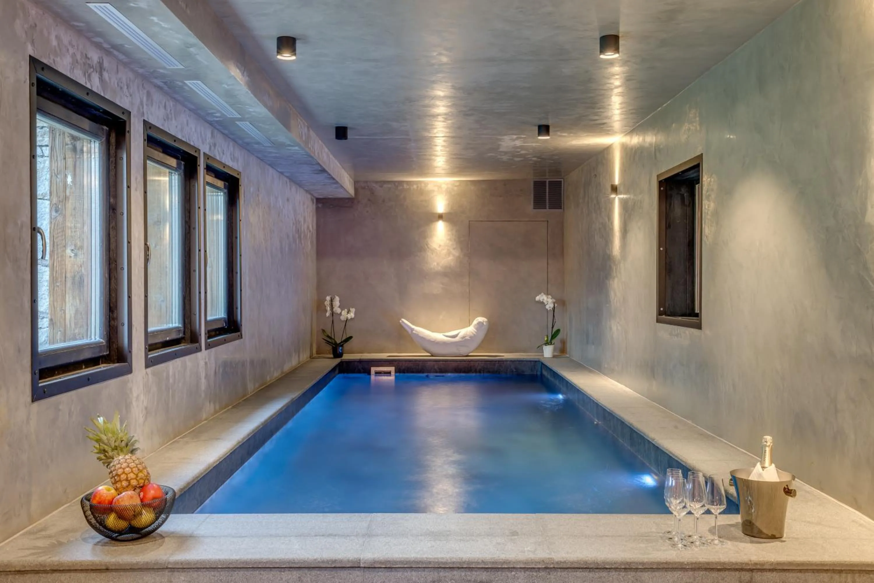 Pool view in Chalet Monts by Les Etincelles