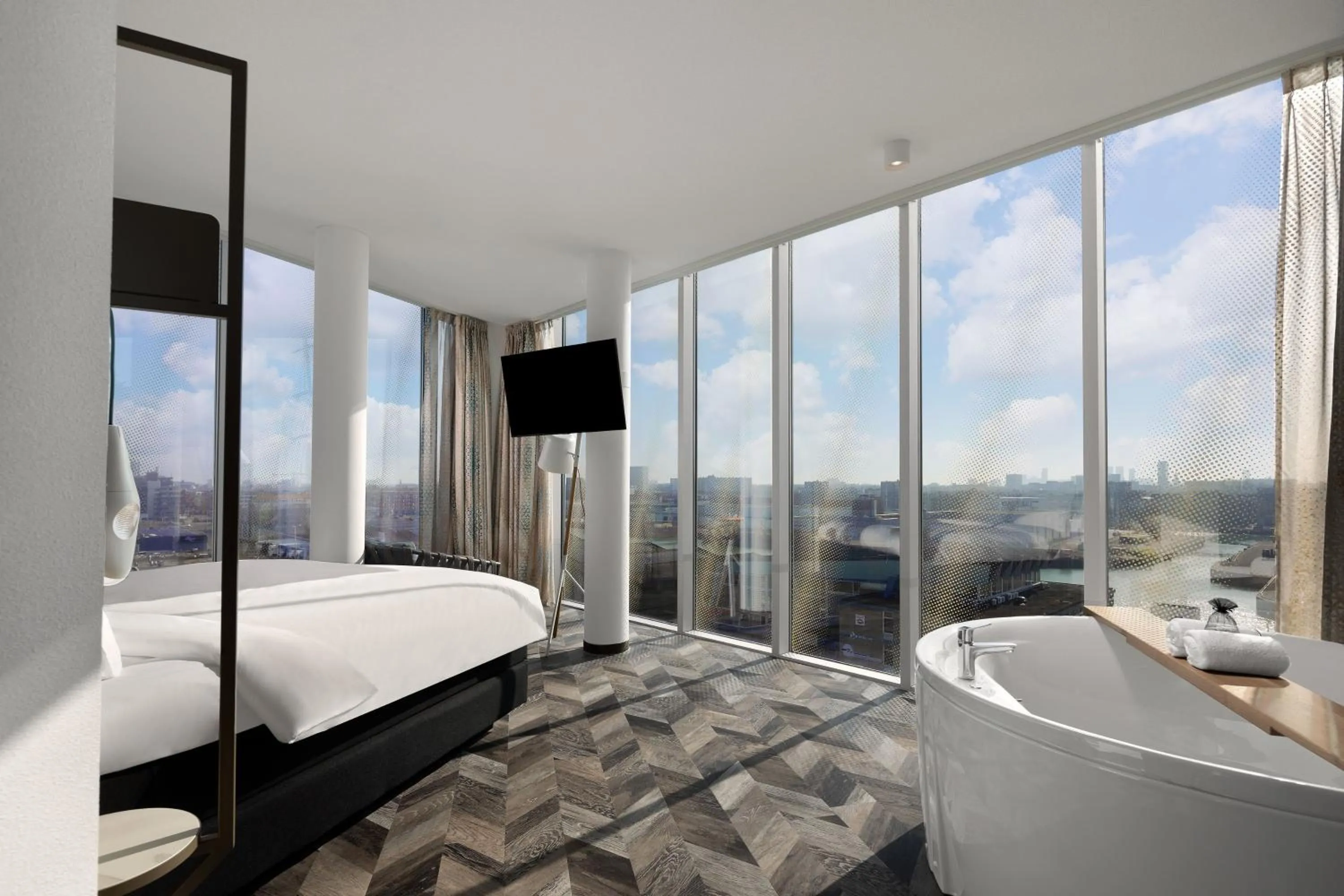 Bed in Inntel Hotels Den Haag Marina Beach