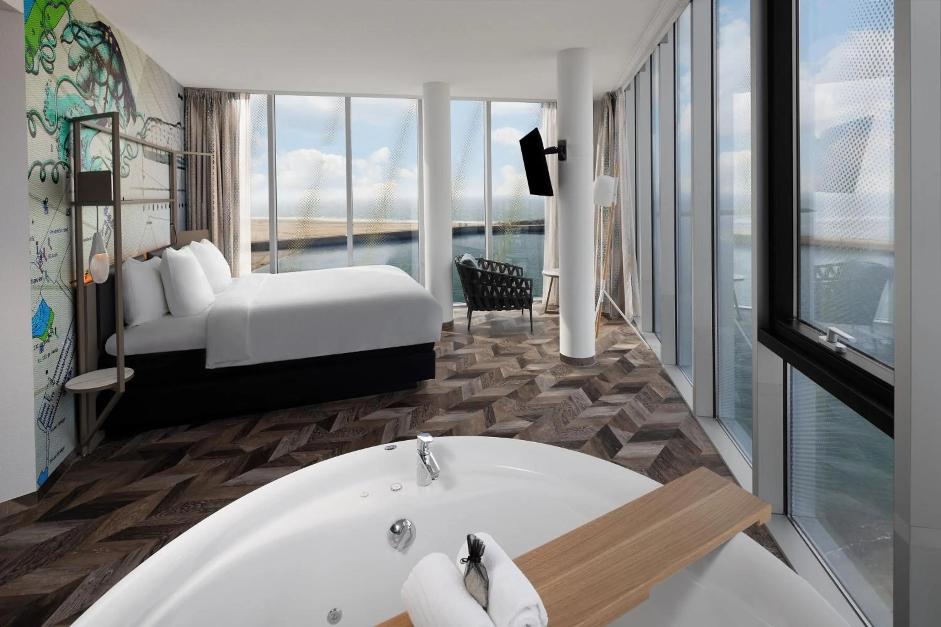 Photo of the whole room, Bed in Inntel Hotels Den Haag Marina Beach