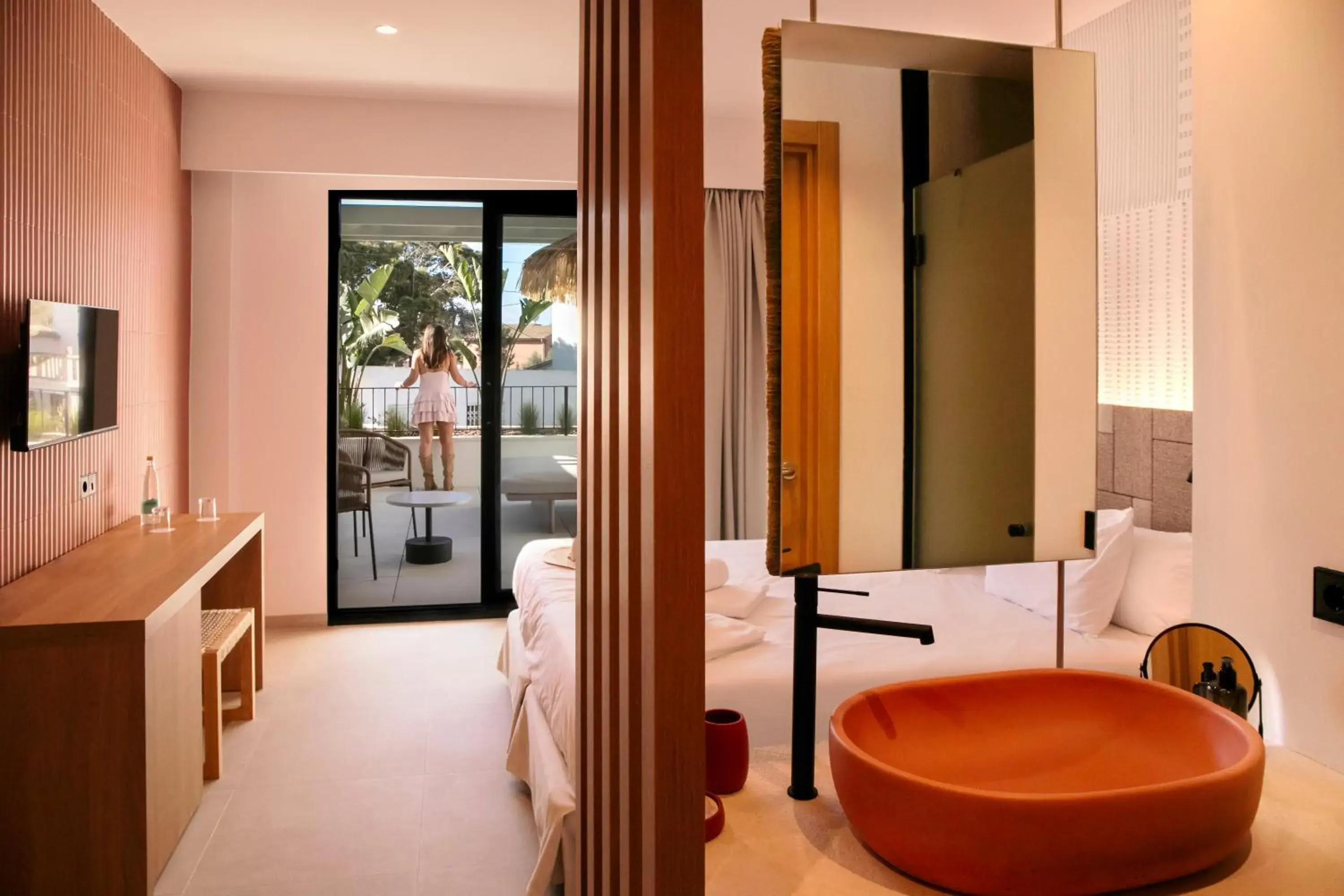 Bedroom, Bed in Hotel Santanyi Port Bedroom, Bed in Hotel Santanyi Port