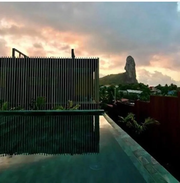Pool view in Pousada Maria Flor