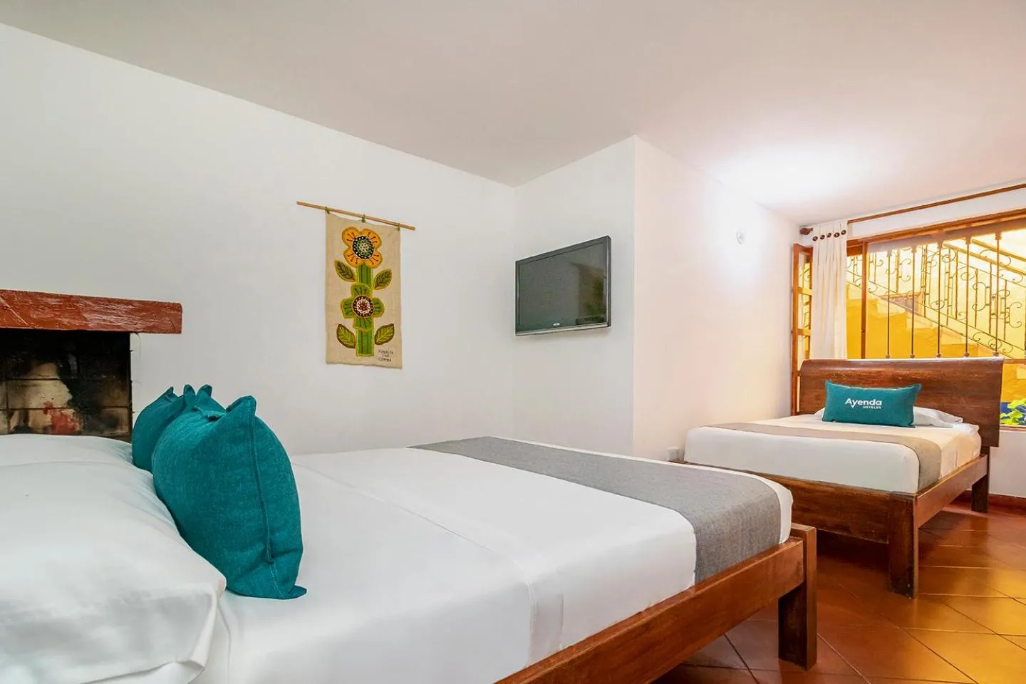 Bed in Ayenda Hotel Casona Santa Rosa