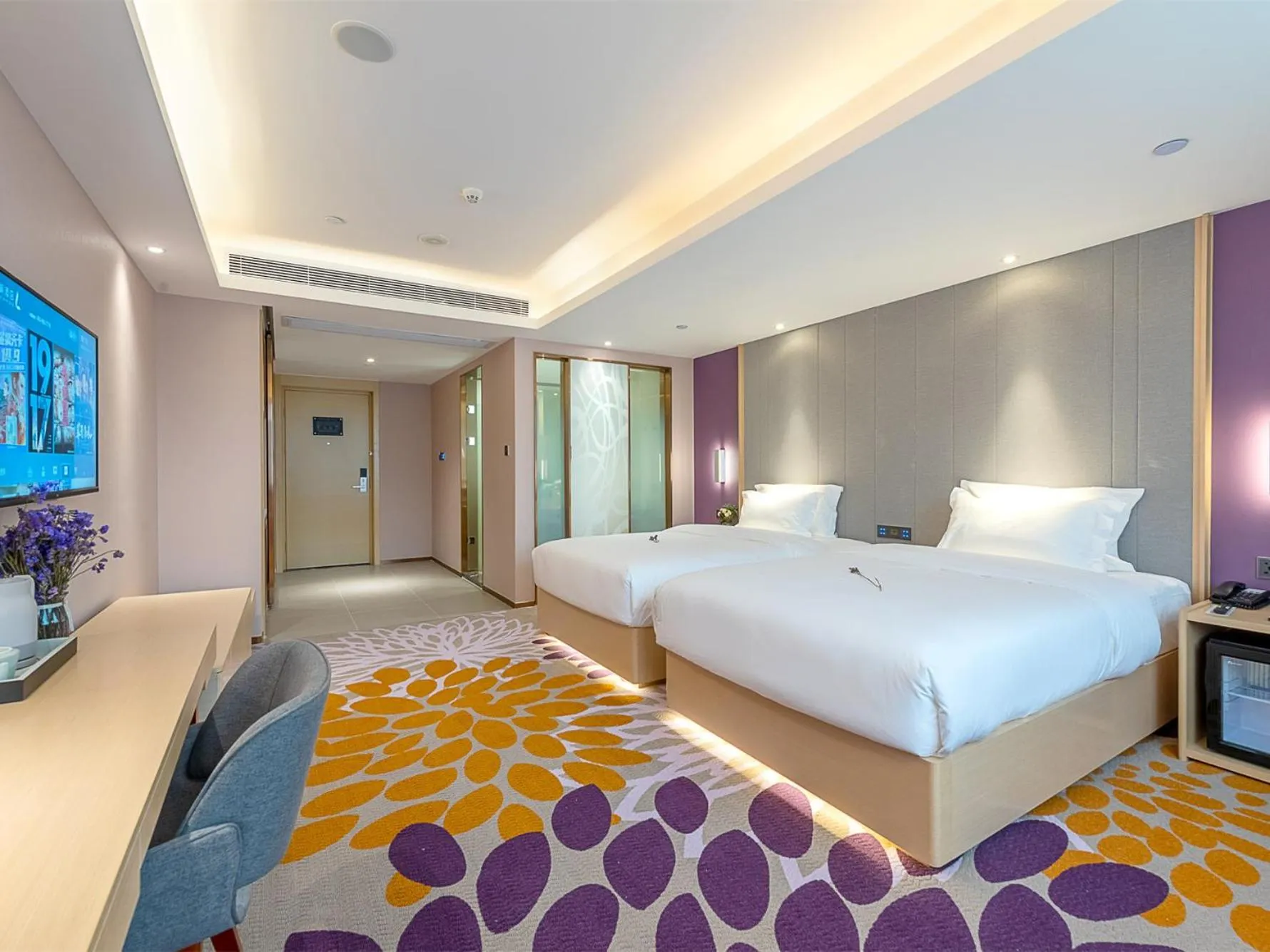 Bed in Lavande Hotel Guangzhou east railway station Tianpingjia Subway Station Branch