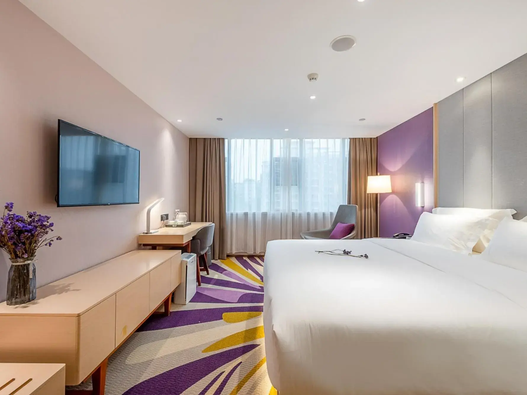 Bed in Lavande Hotel Guangzhou east railway station Tianpingjia Subway Station Branch Bed in Lavande Hotel Guangzhou east railway station Tianpingjia Subway Station Branch