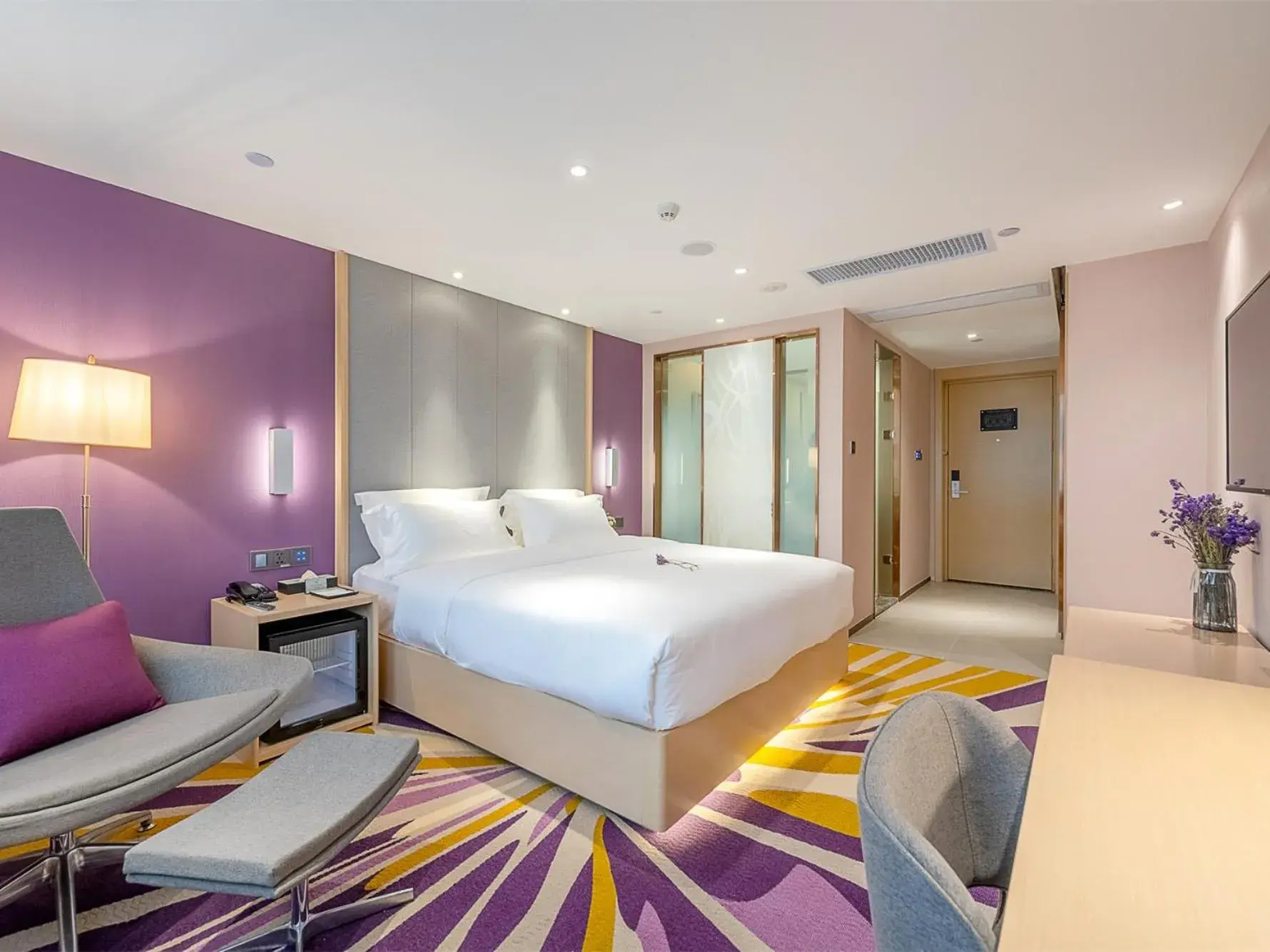 Bed in Lavande Hotel Guangzhou east railway station Tianpingjia Subway Station Branch Bed in Lavande Hotel Guangzhou east railway station Tianpingjia Subway Station Branch