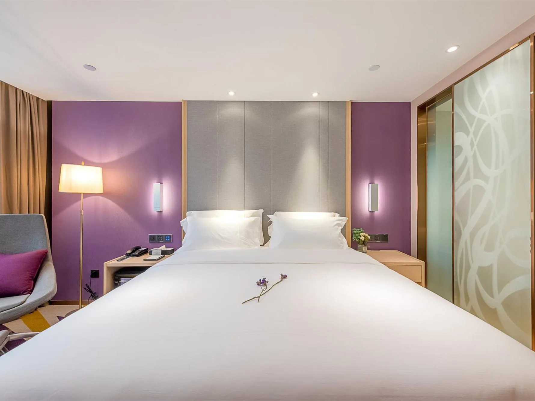 Bed in Lavande Hotel Guangzhou east railway station Tianpingjia Subway Station Branch