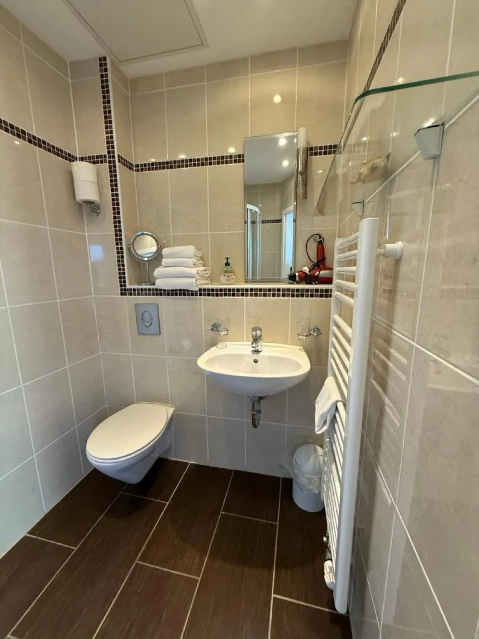 Bathroom in Pension am Tiefen See