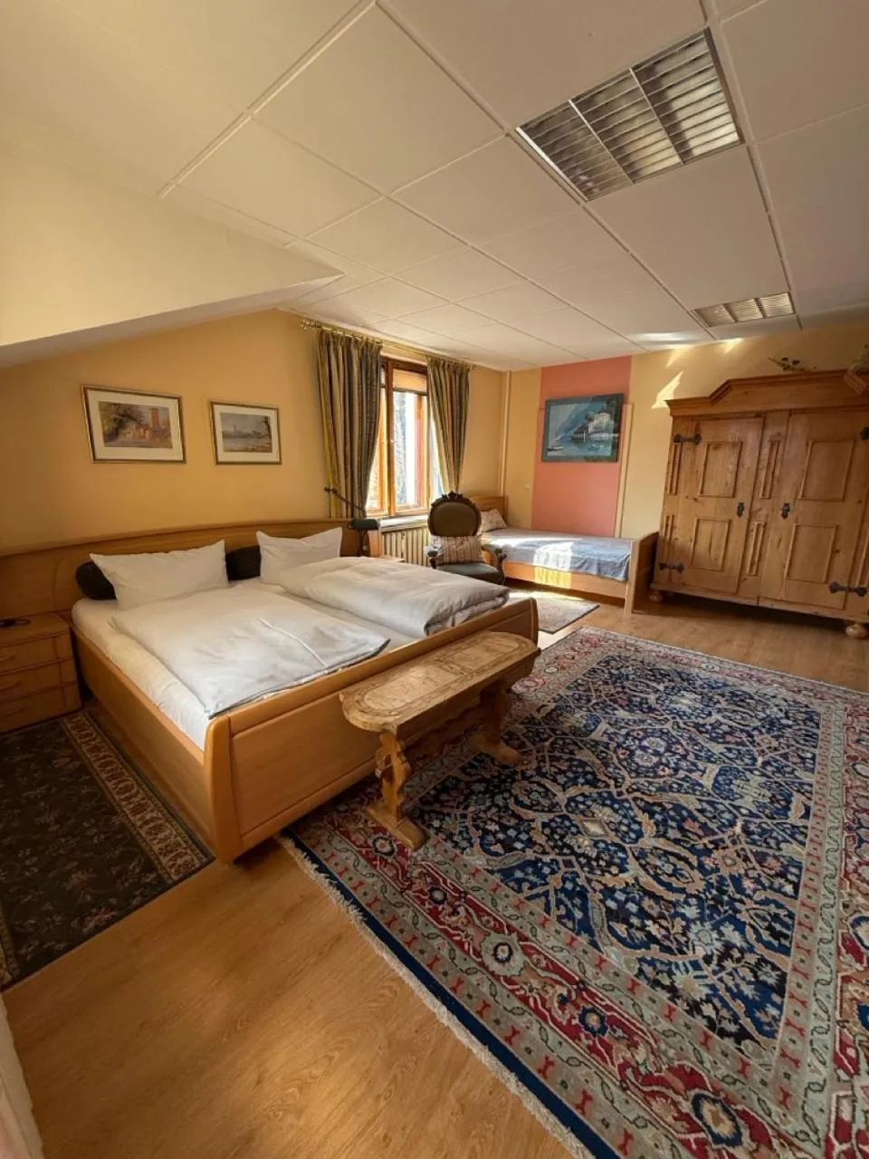 Living room, Bed in Pension am Tiefen See
