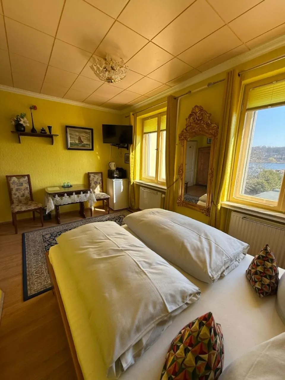 Photo of the whole room, Bed in Pension am Tiefen See