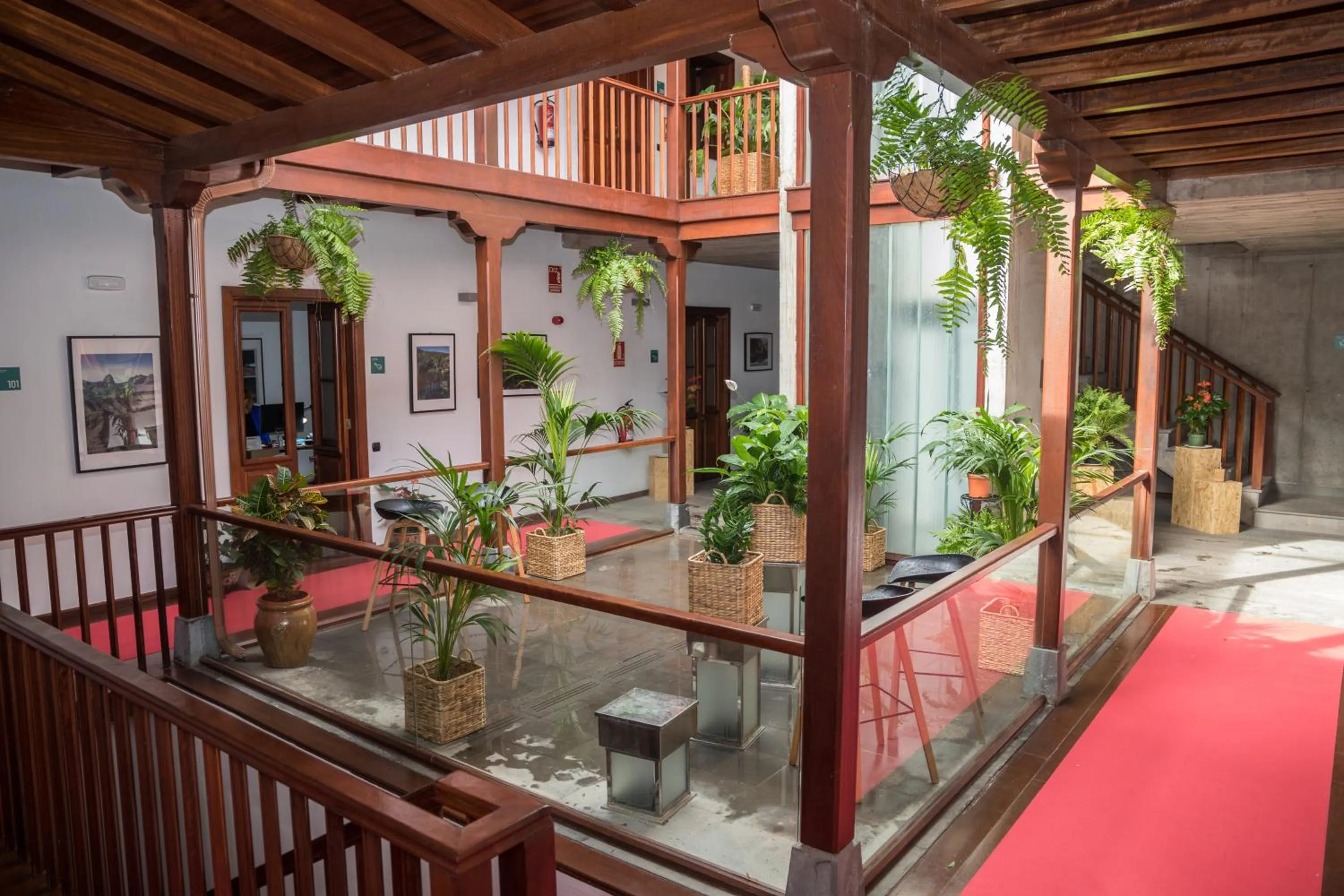 Inner courtyard view in Hotel Escuela Rural Casa Los Herrera