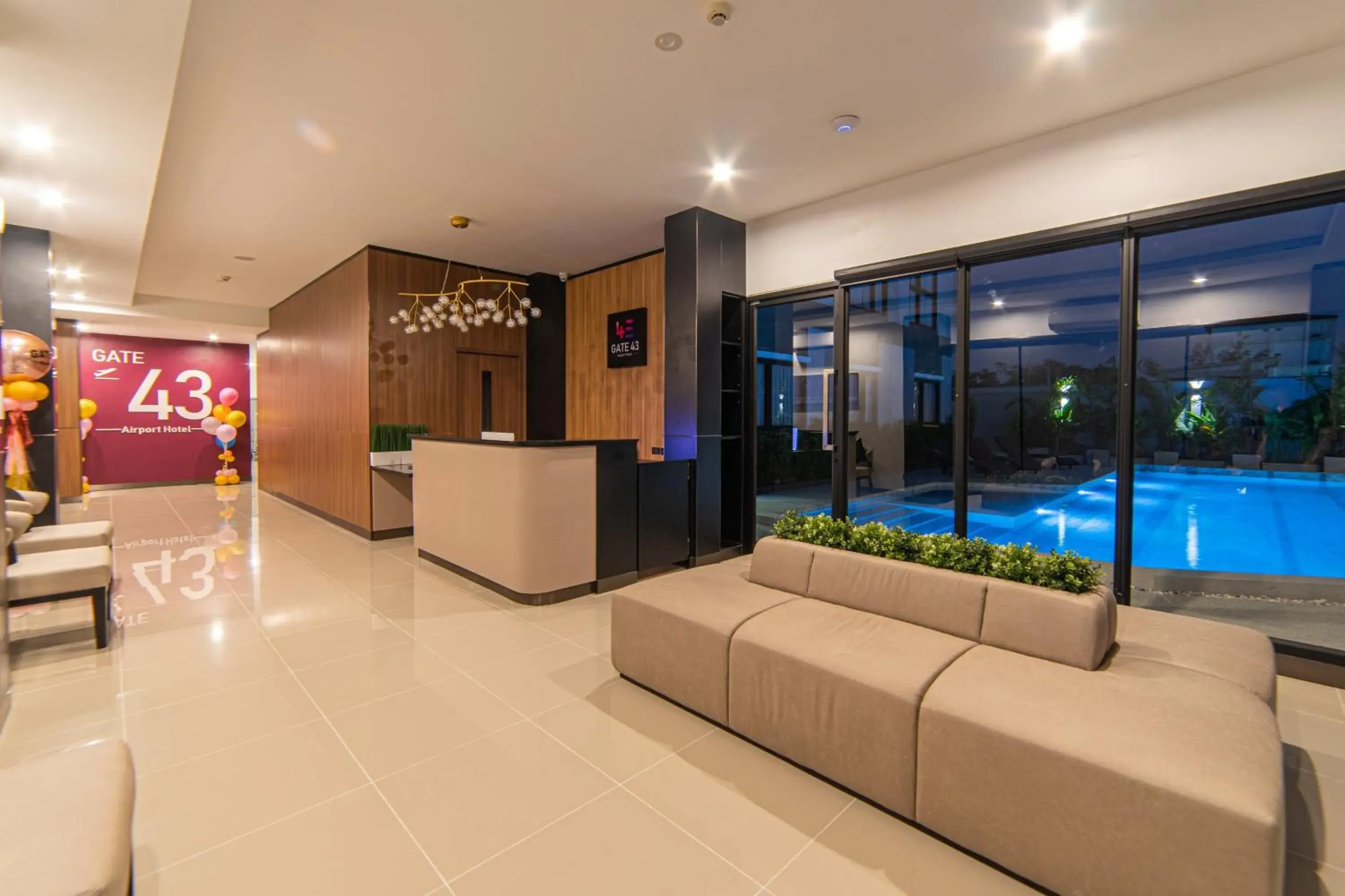 Lobby or reception in Gate43 Airport Hotel Lobby or reception in Gate43 Airport Hotel