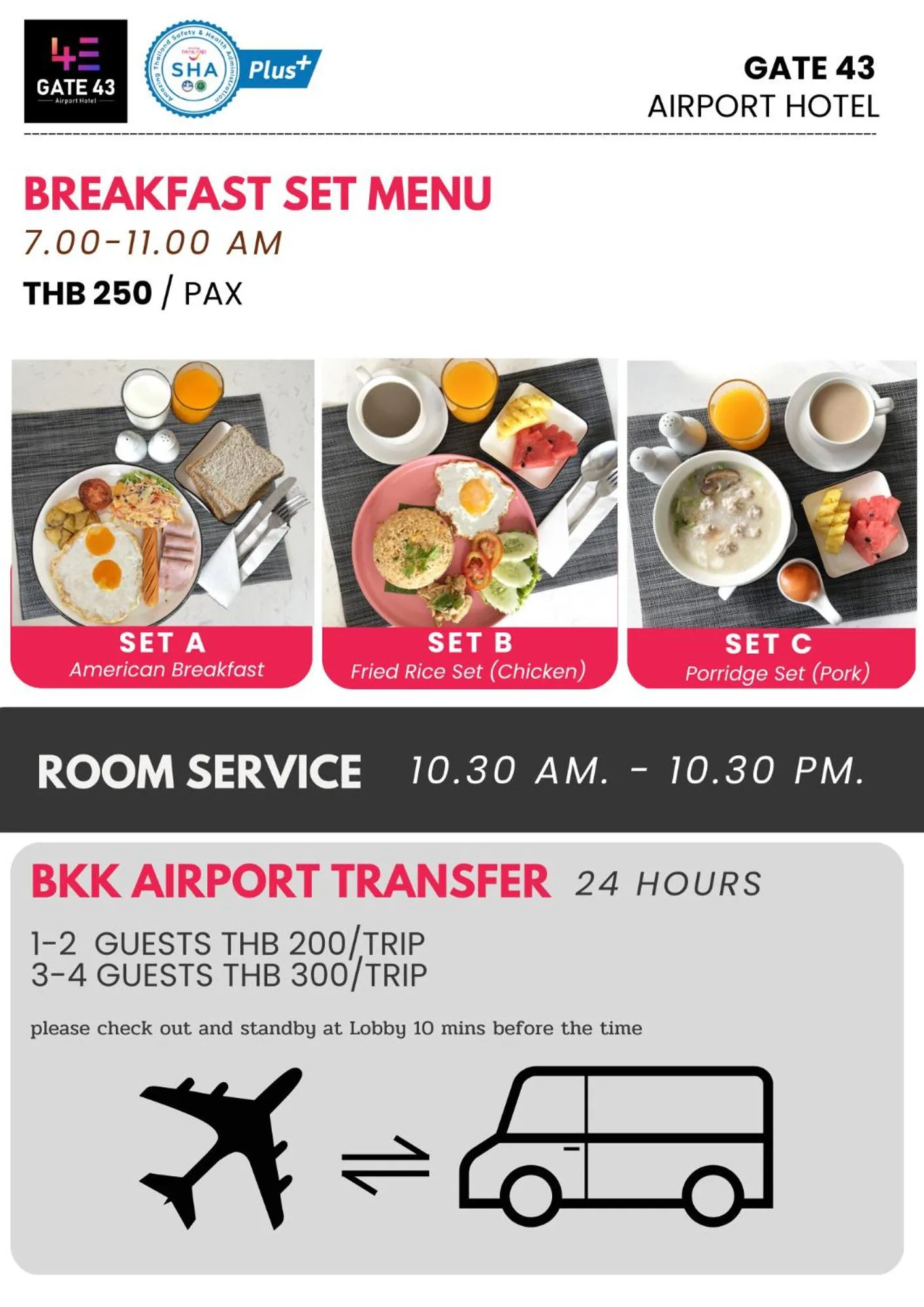 Breakfast in Gate43 Airport Hotel