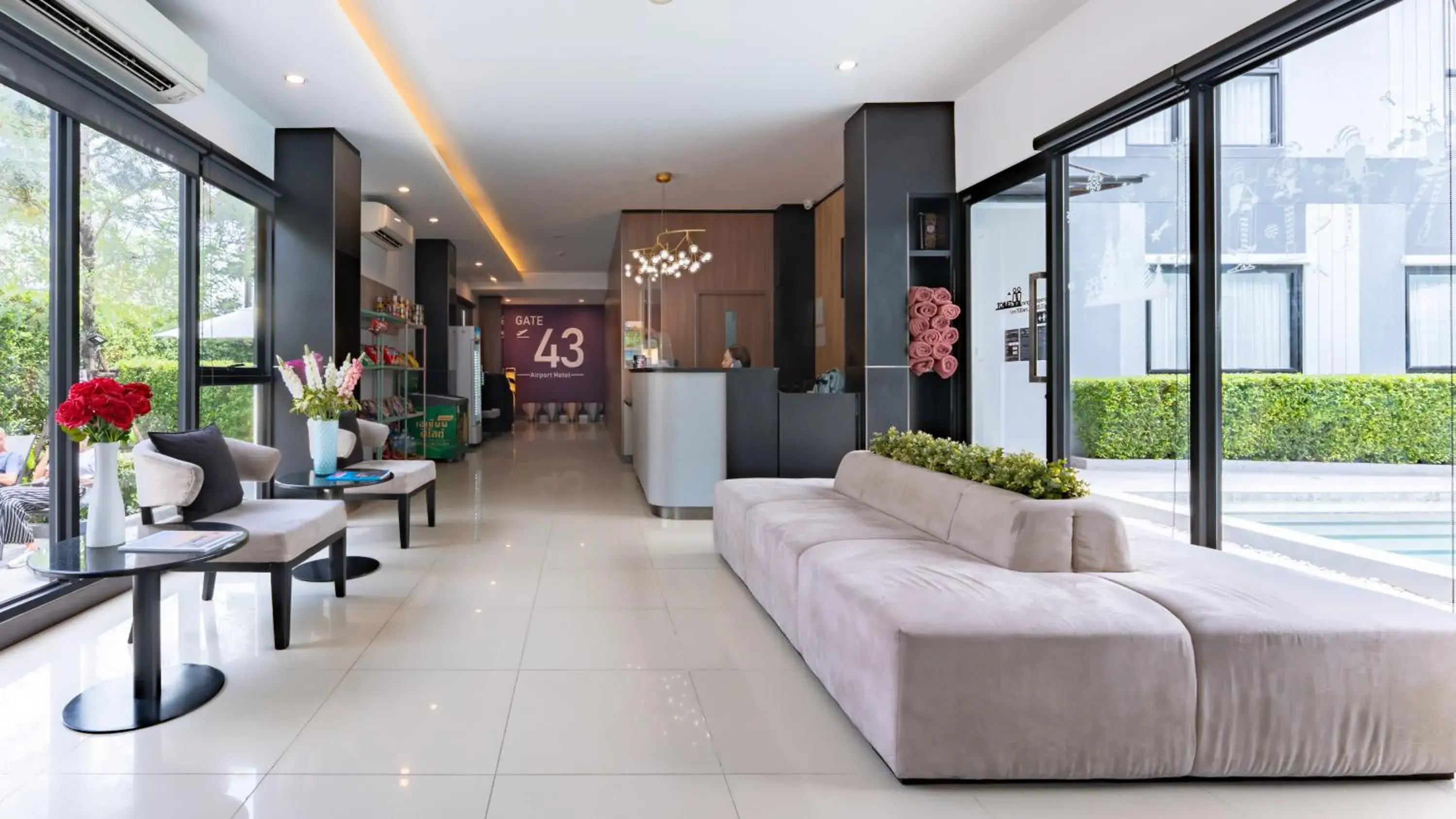 Lobby or reception in Gate43 Airport Hotel Lobby or reception in Gate43 Airport Hotel