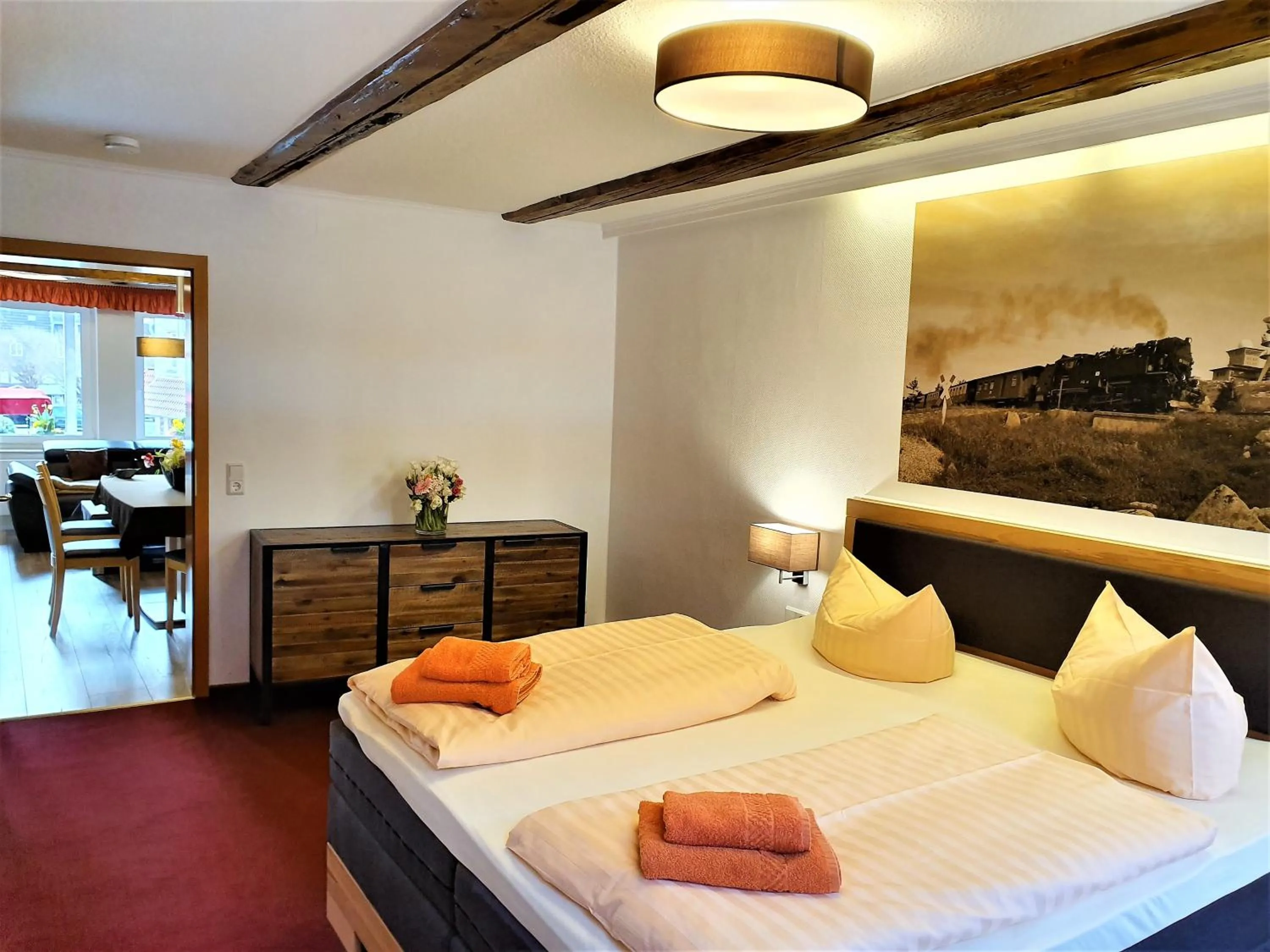 Photo of the whole room, Bed in Apart Hotel Wernigerode