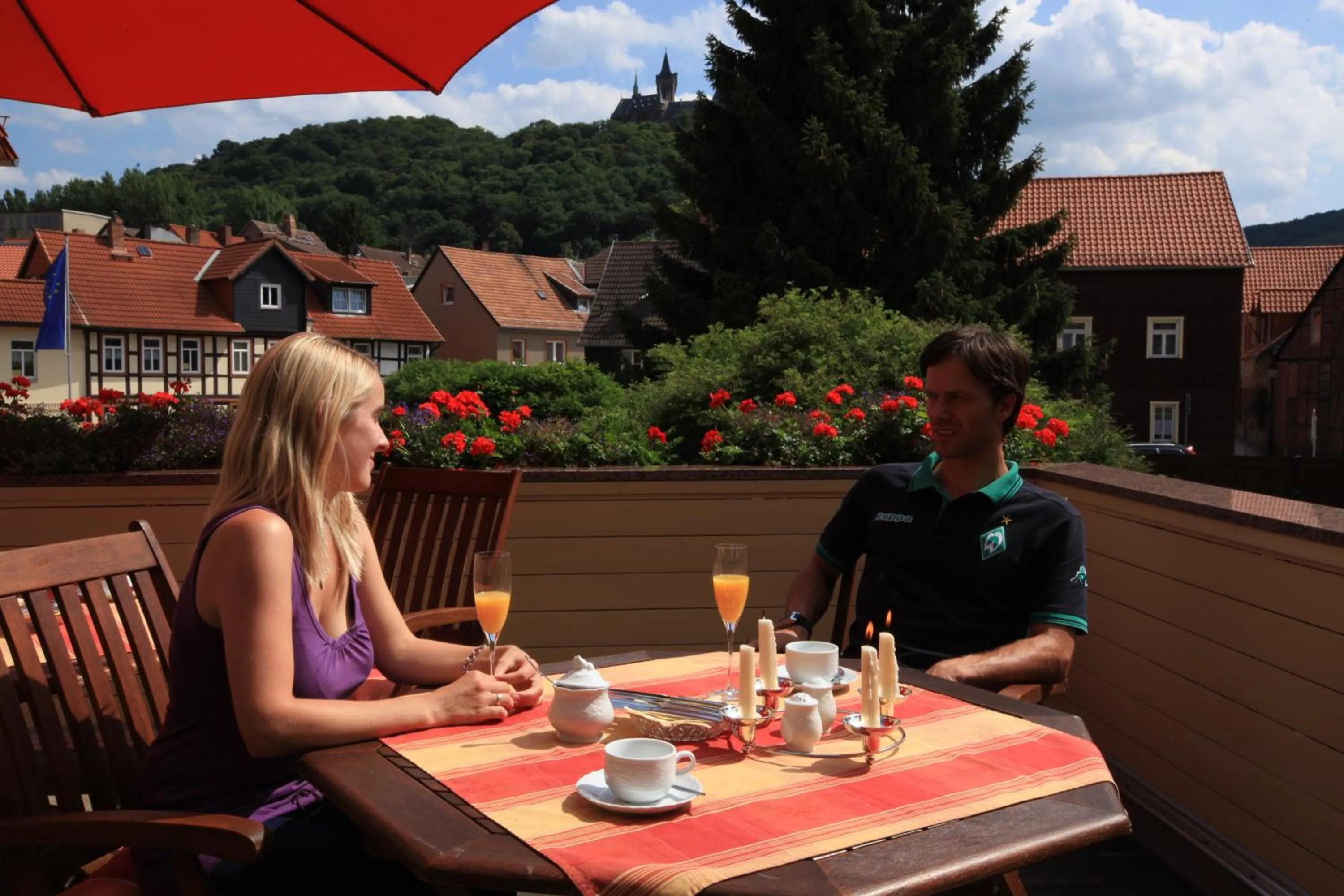 Patio in Apart Hotel Wernigerode