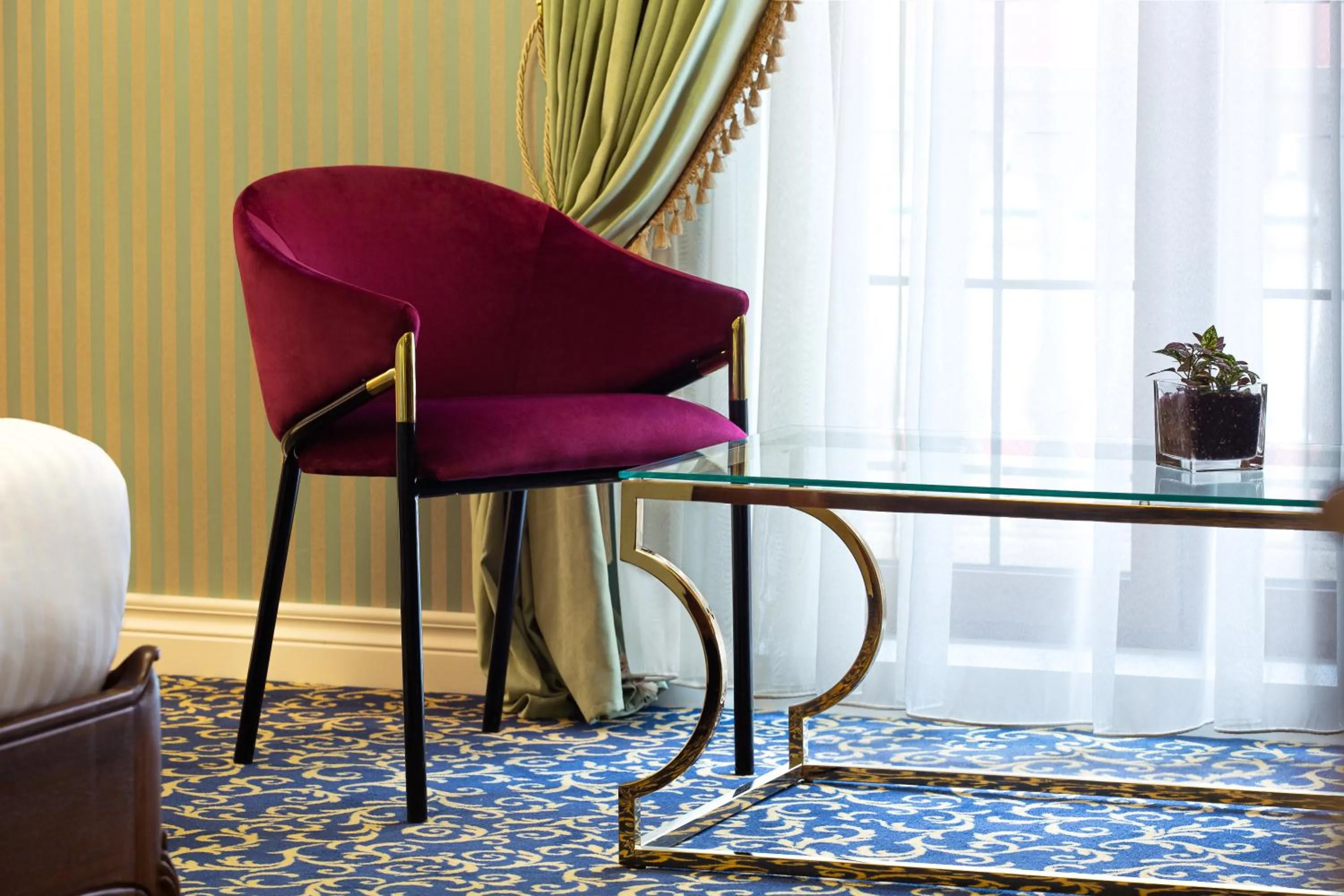 Seating area in Envy Hotel