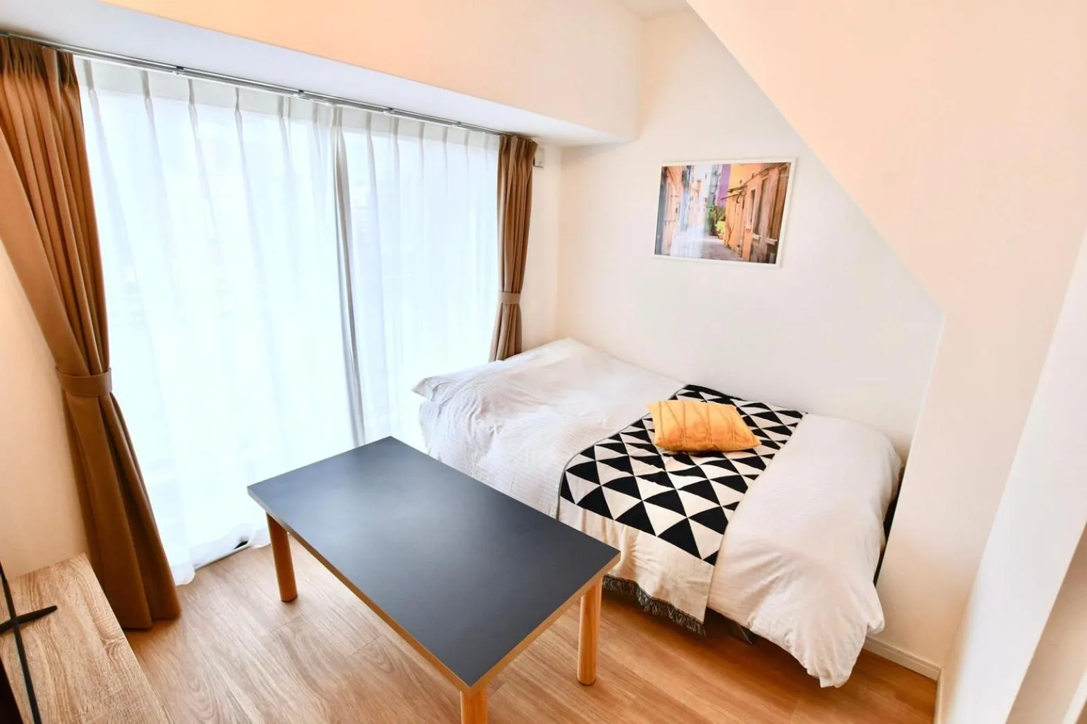 Bed in Riverside Inn Hakata