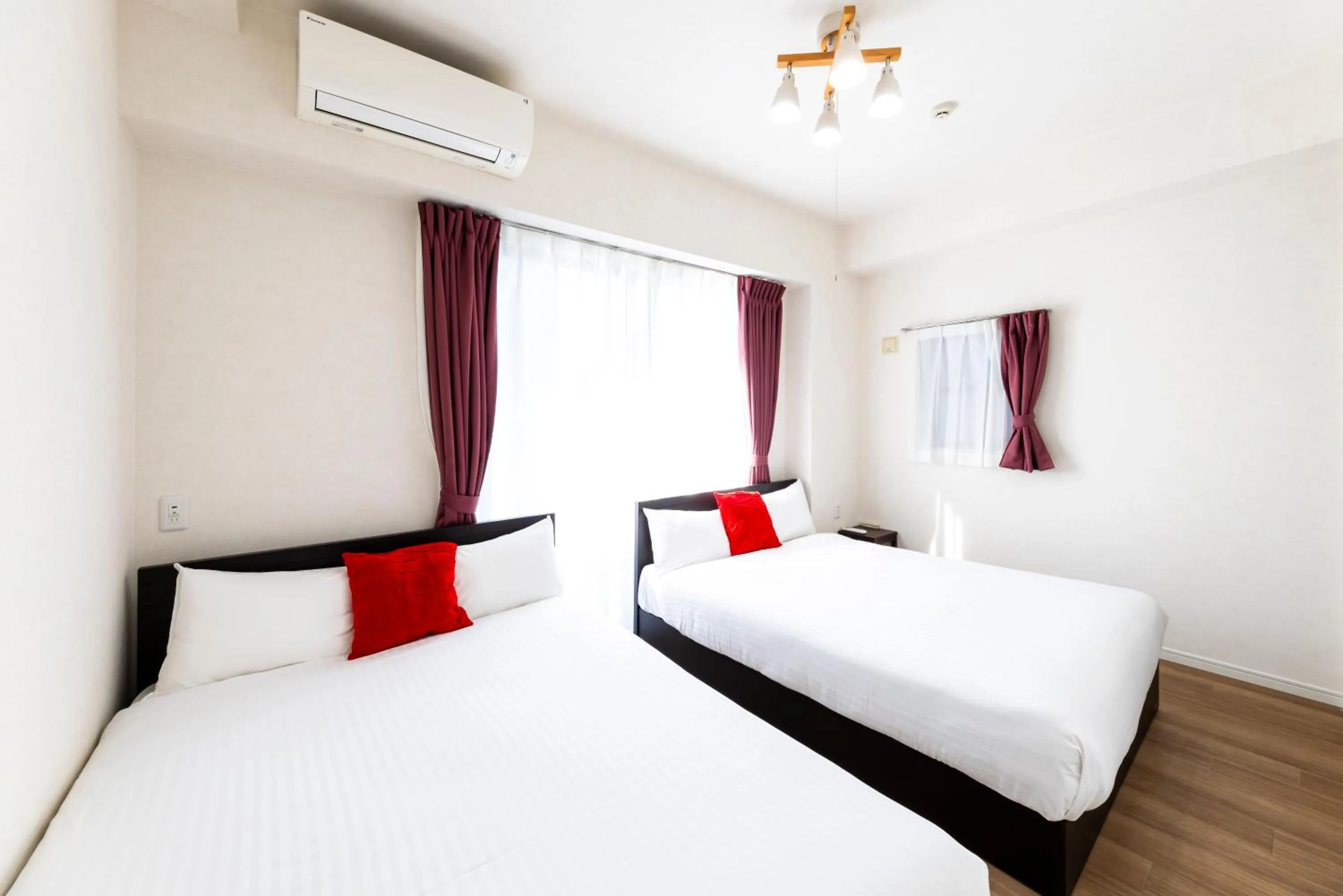 Bed in Riverside Inn Hakata