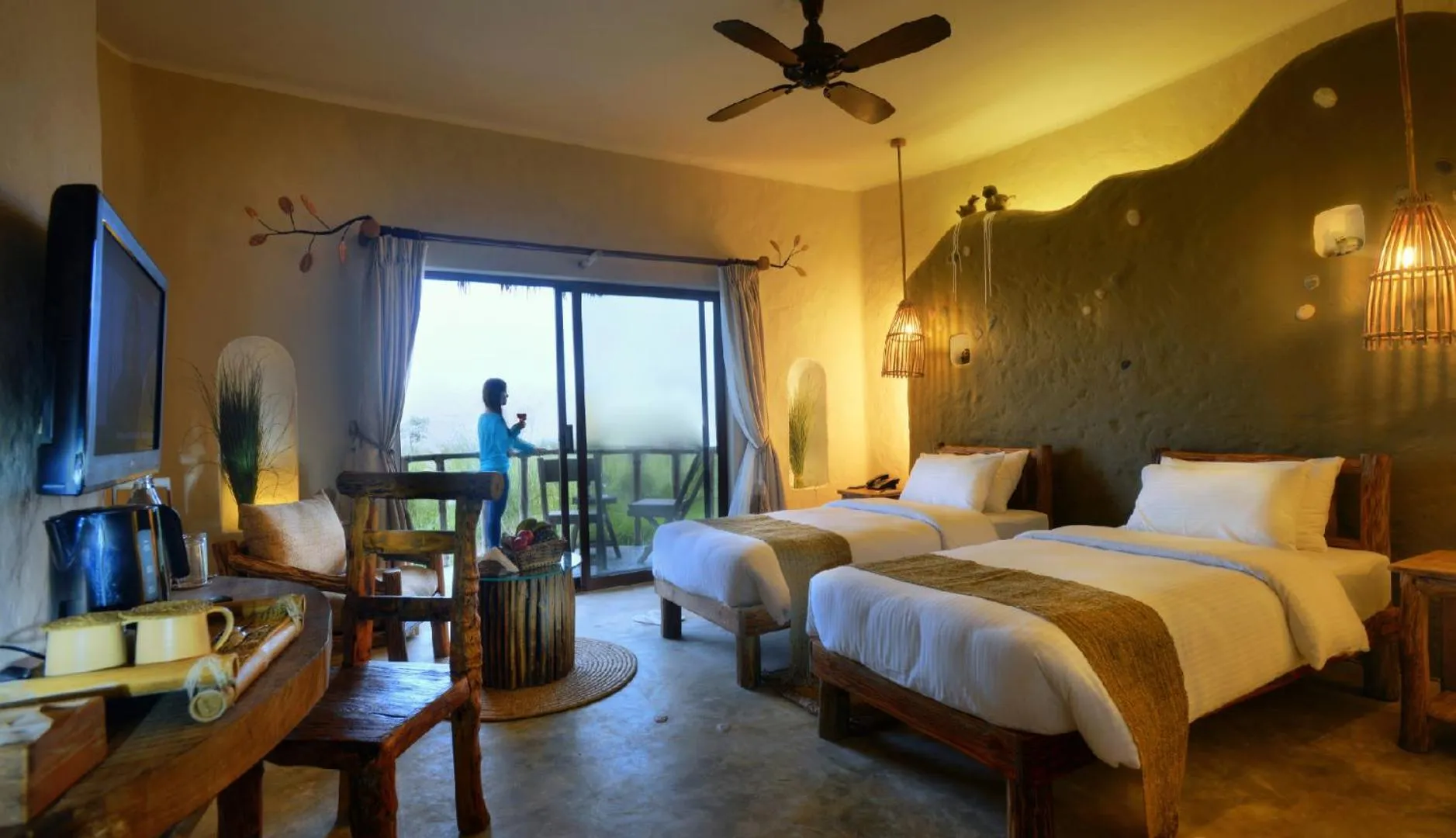 Photo of the whole room, Bed in Barahi Jungle Lodge