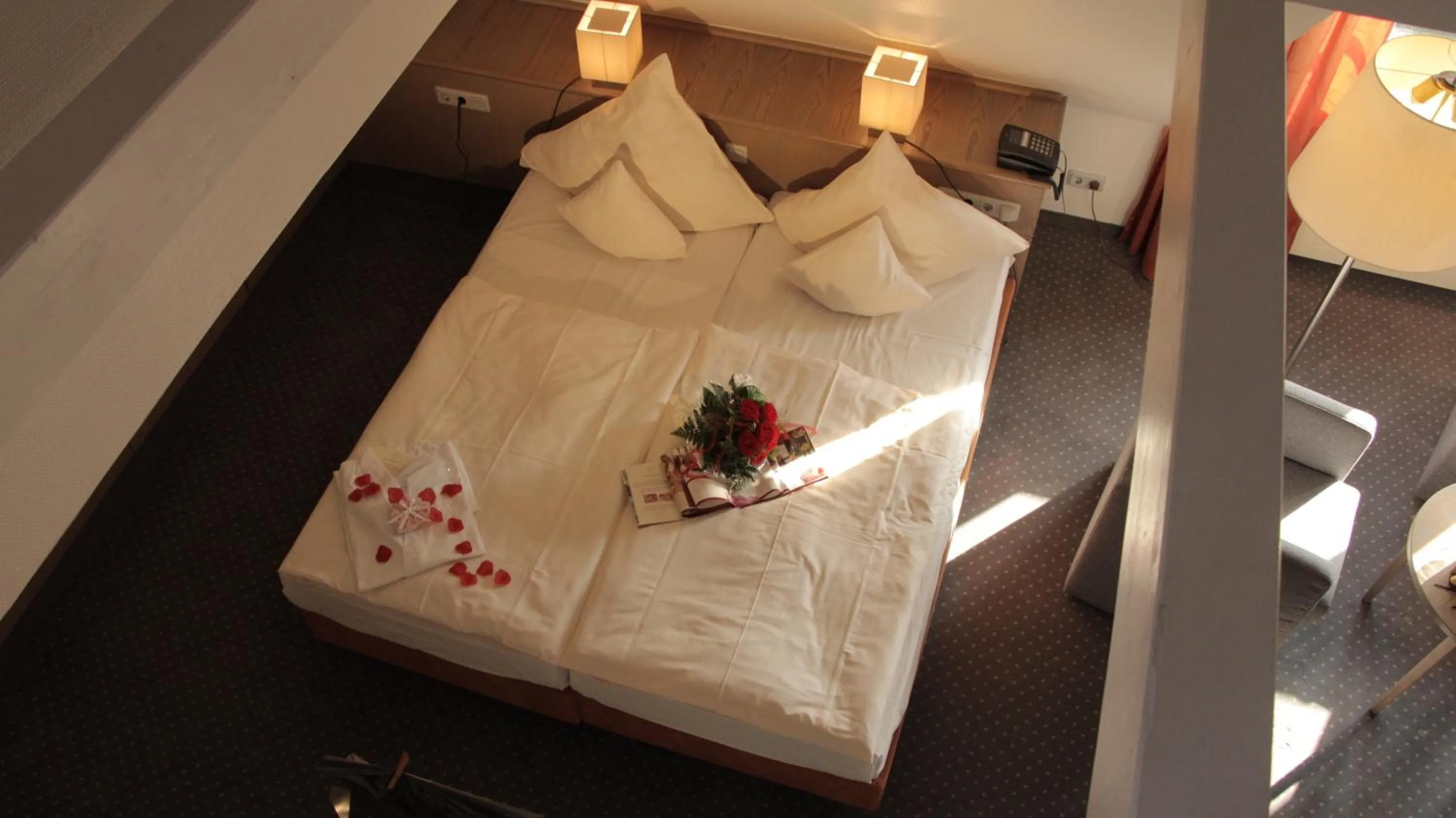 Bed in Romantisches Hotel Menzhausen