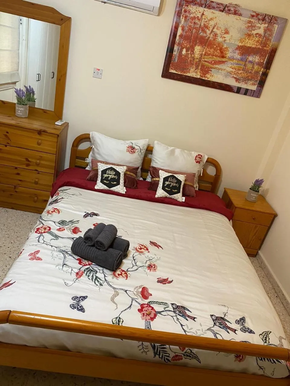 Bedroom, Bed in Larnaca Comfort Rooms With Smart TV & Netflix