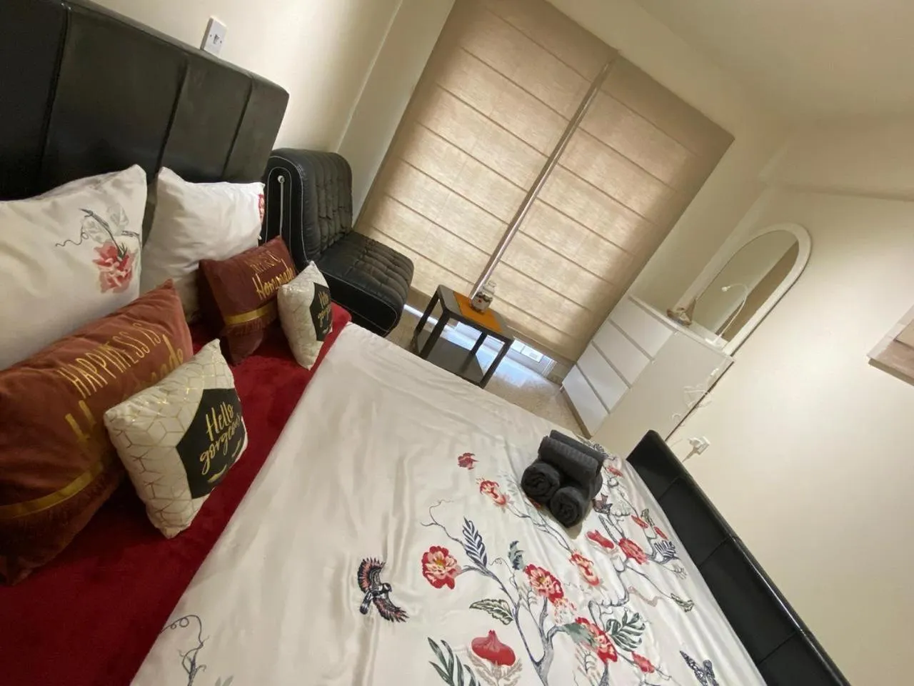 Bedroom, Bed in Larnaca Comfort Rooms With Smart TV & Netflix