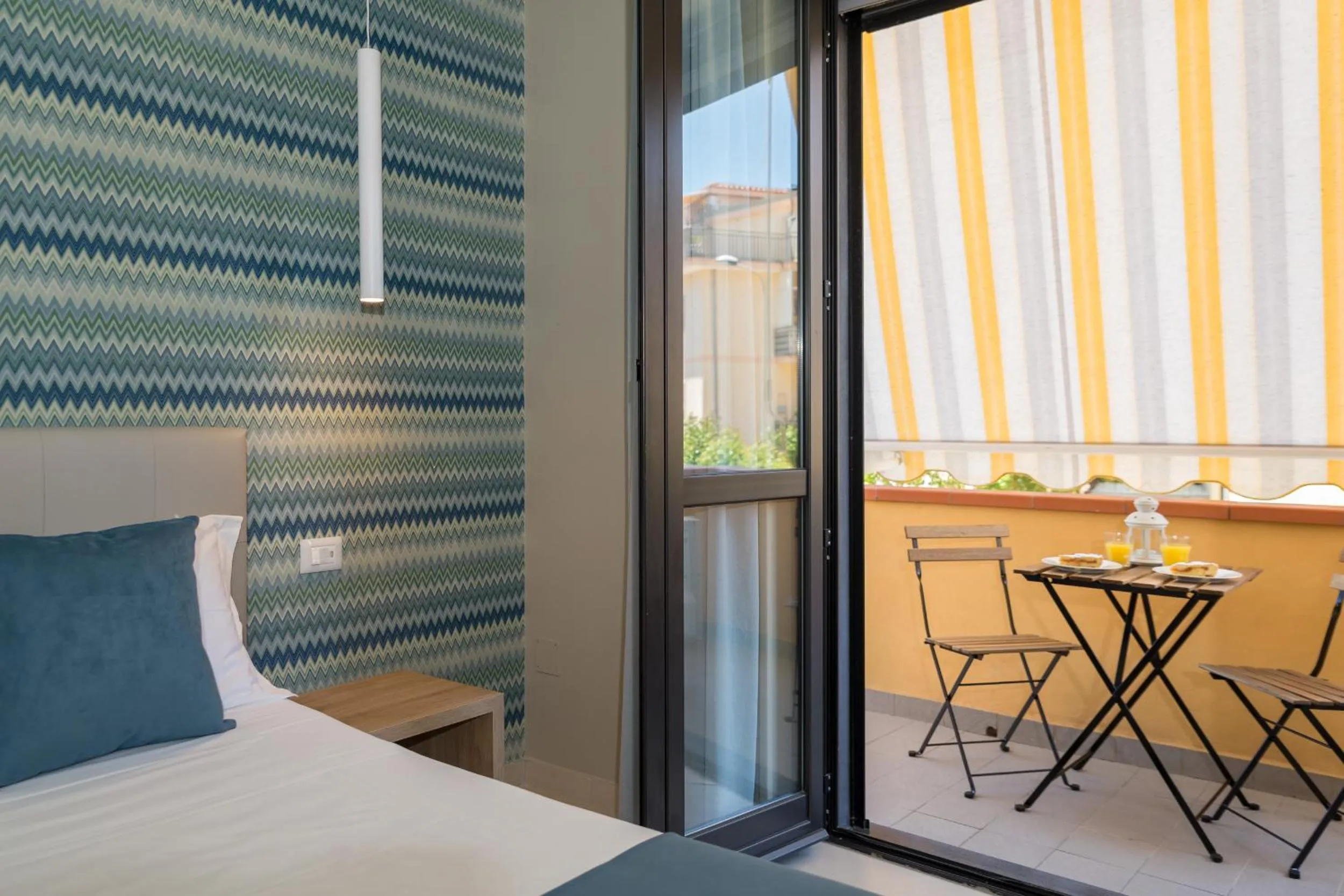 Balcony/Terrace, Bed in Bed and Breakfast Marlè