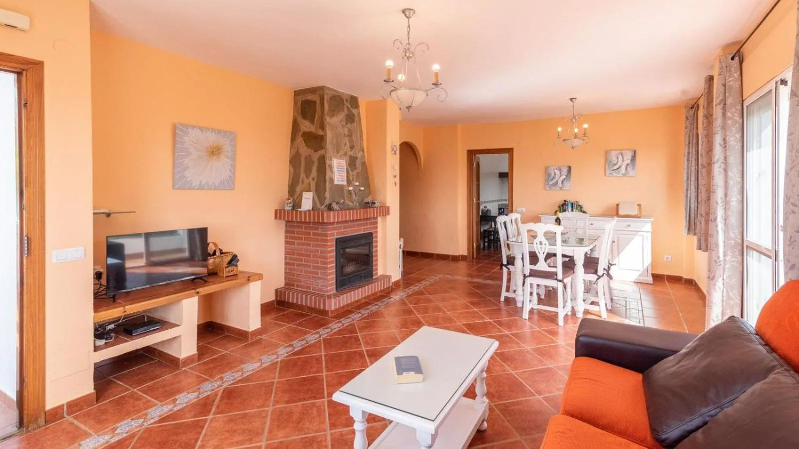 Living room in Cortijo Albaricoque Frigiliana by Ruralidays