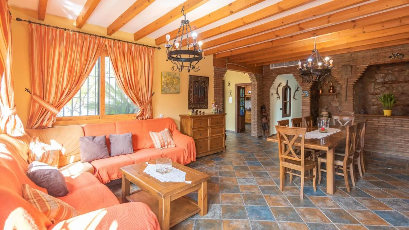 Living room in Villa Paraiso Andaluz Sedella by Ruralidays
