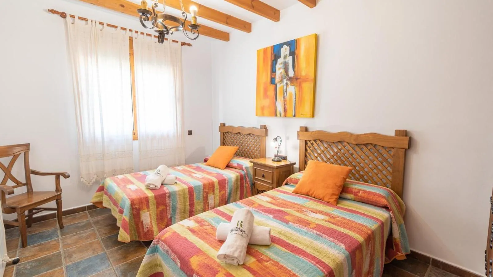 Bedroom, Bed in Villa Paraiso Andaluz Sedella by Ruralidays