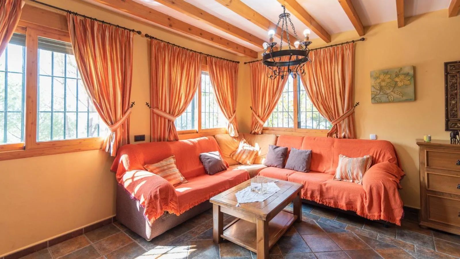 Living room in Villa Paraiso Andaluz Sedella by Ruralidays