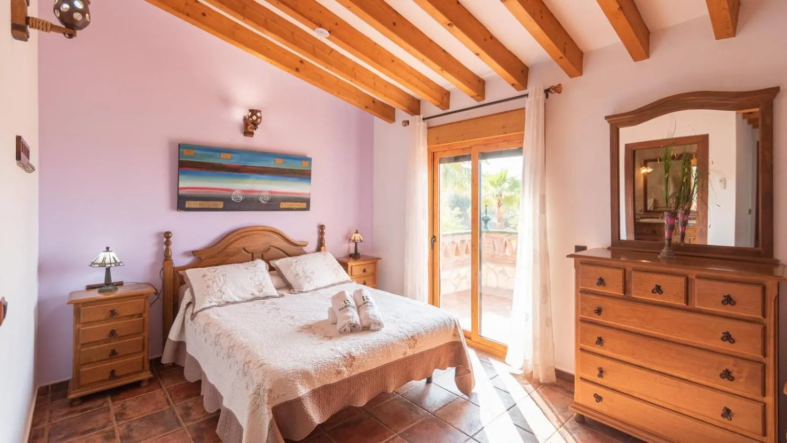 Bedroom, Bed in Villa Paraiso Andaluz Sedella by Ruralidays
