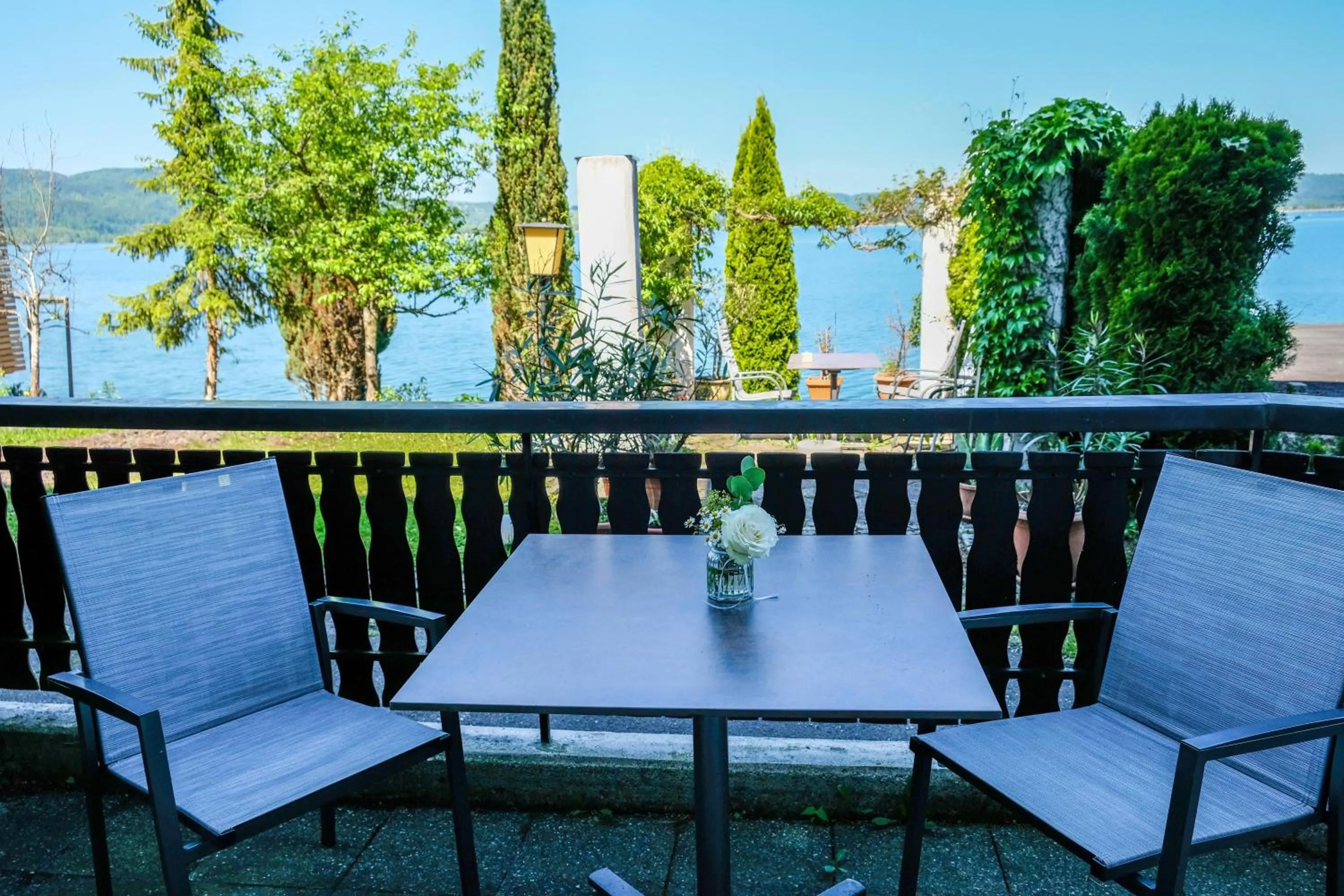 Balcony/Terrace in Seehotel Grauer Bär