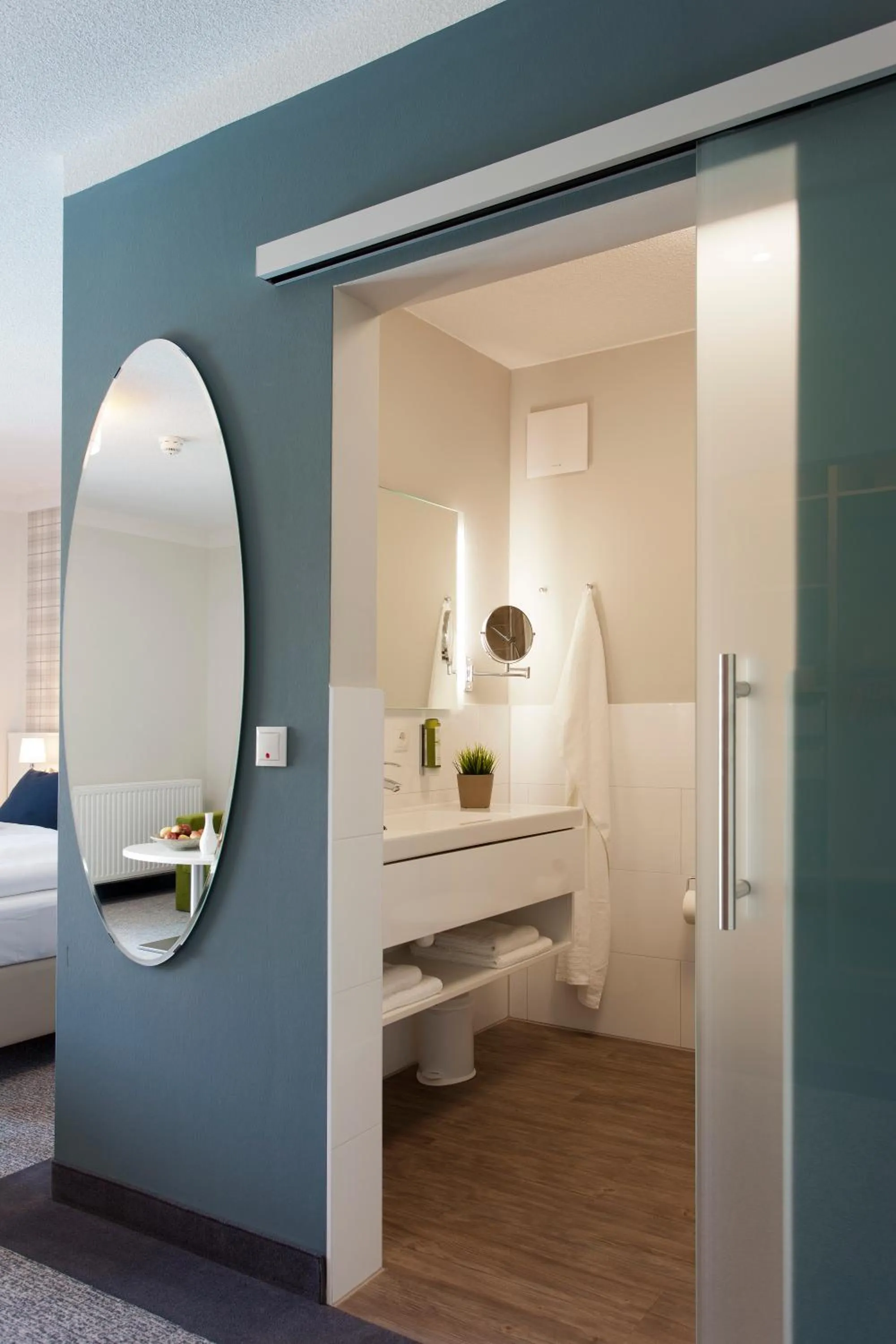 Bathroom, Bed in Dorint Resort Baltic Hills Usedom