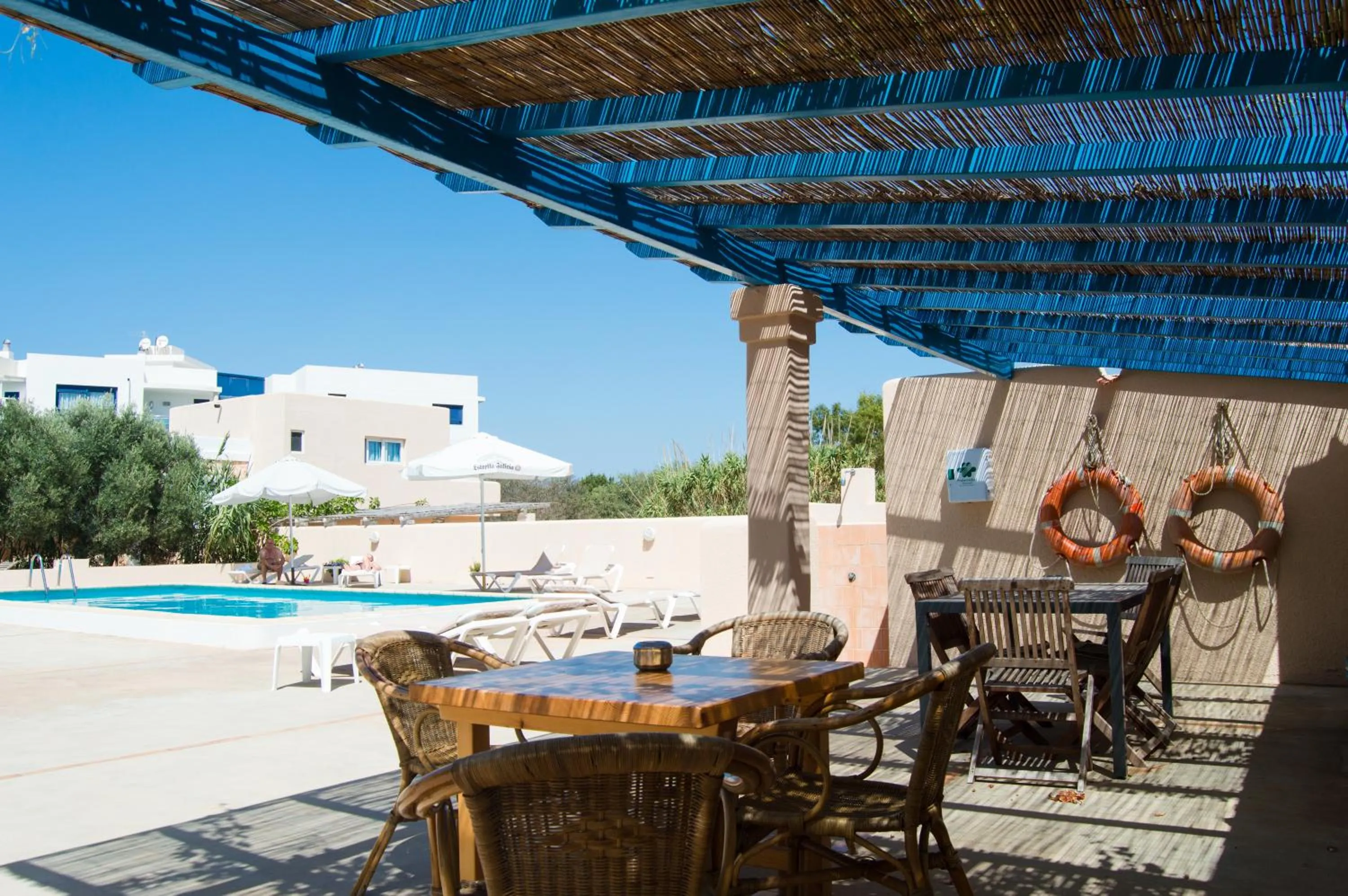 Swimming pool in Hostal Mayans