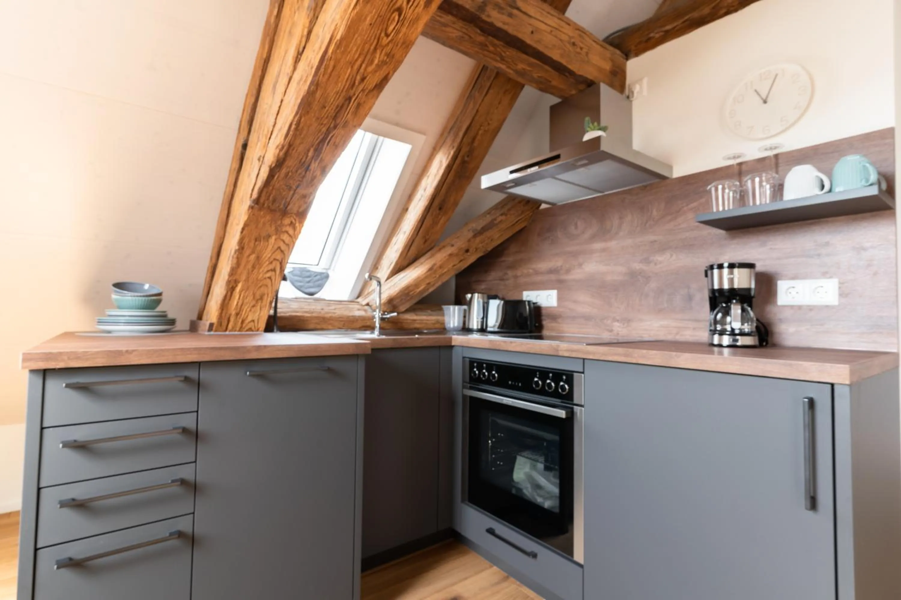 Kitchen or kitchenette in Bodenseehotel Krone & Gästehaus