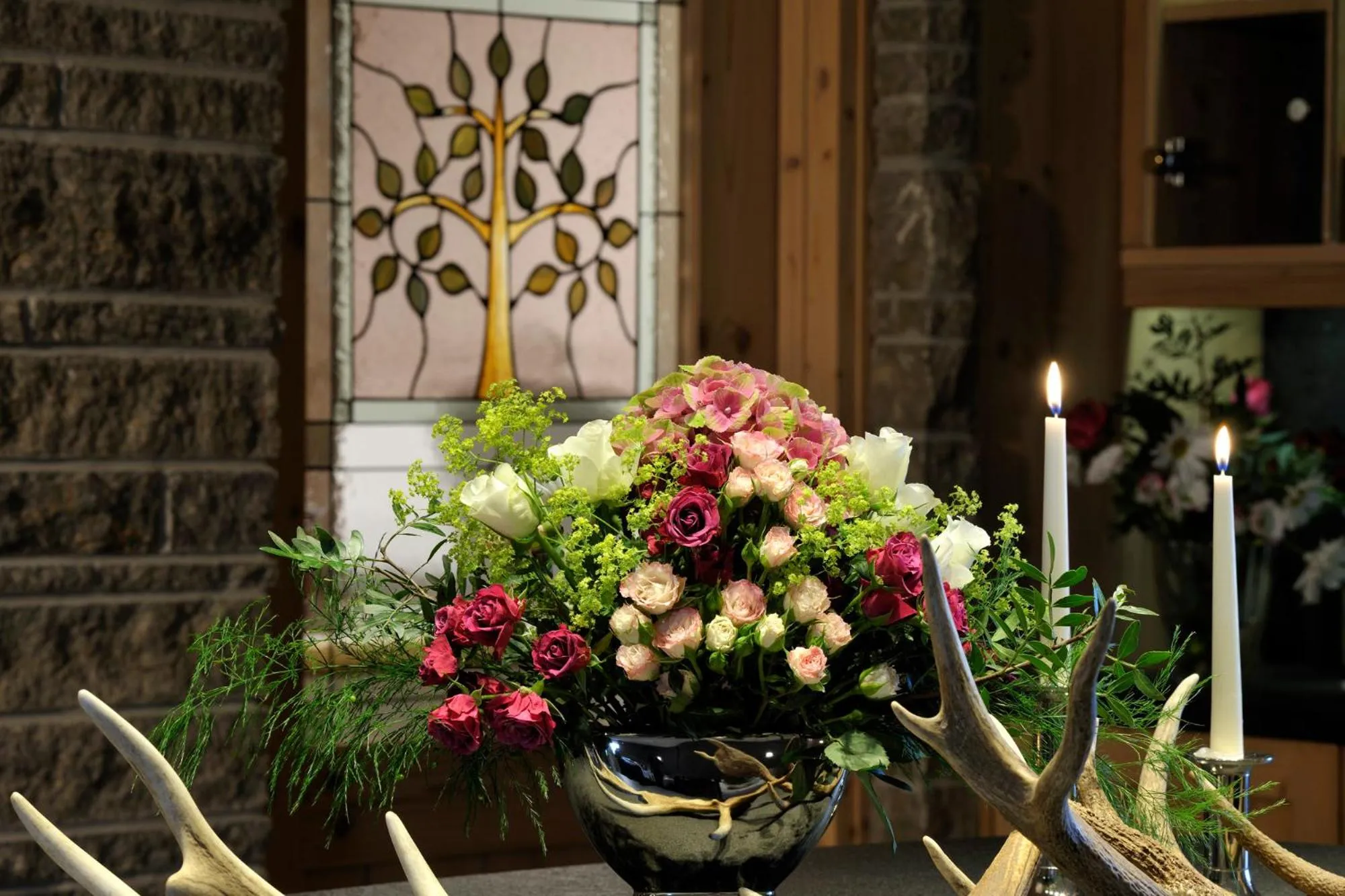 Decorative detail in Hotel Hohe Linde