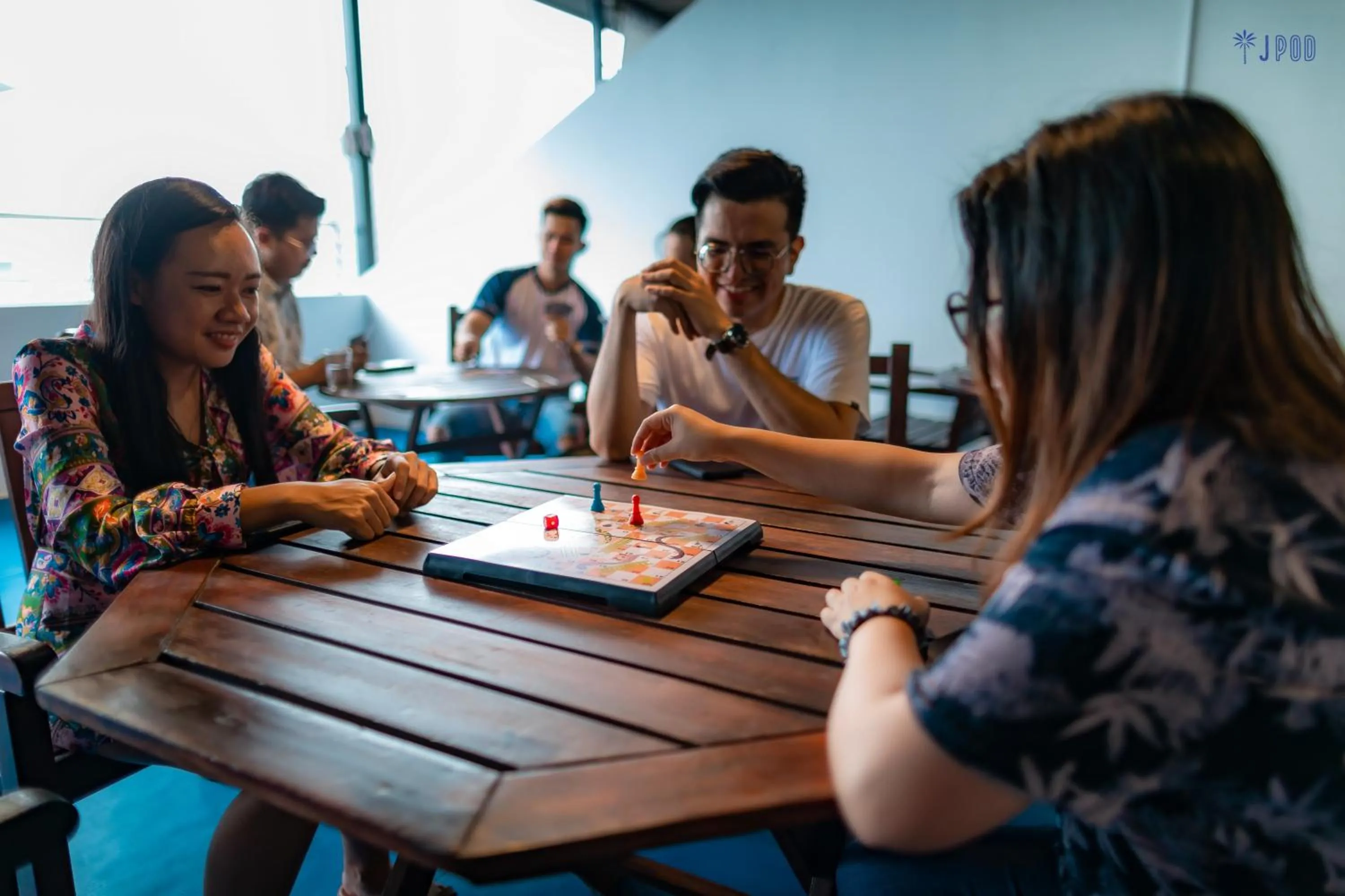 Communal lounge/ TV room in Jpod Capsule Hotel