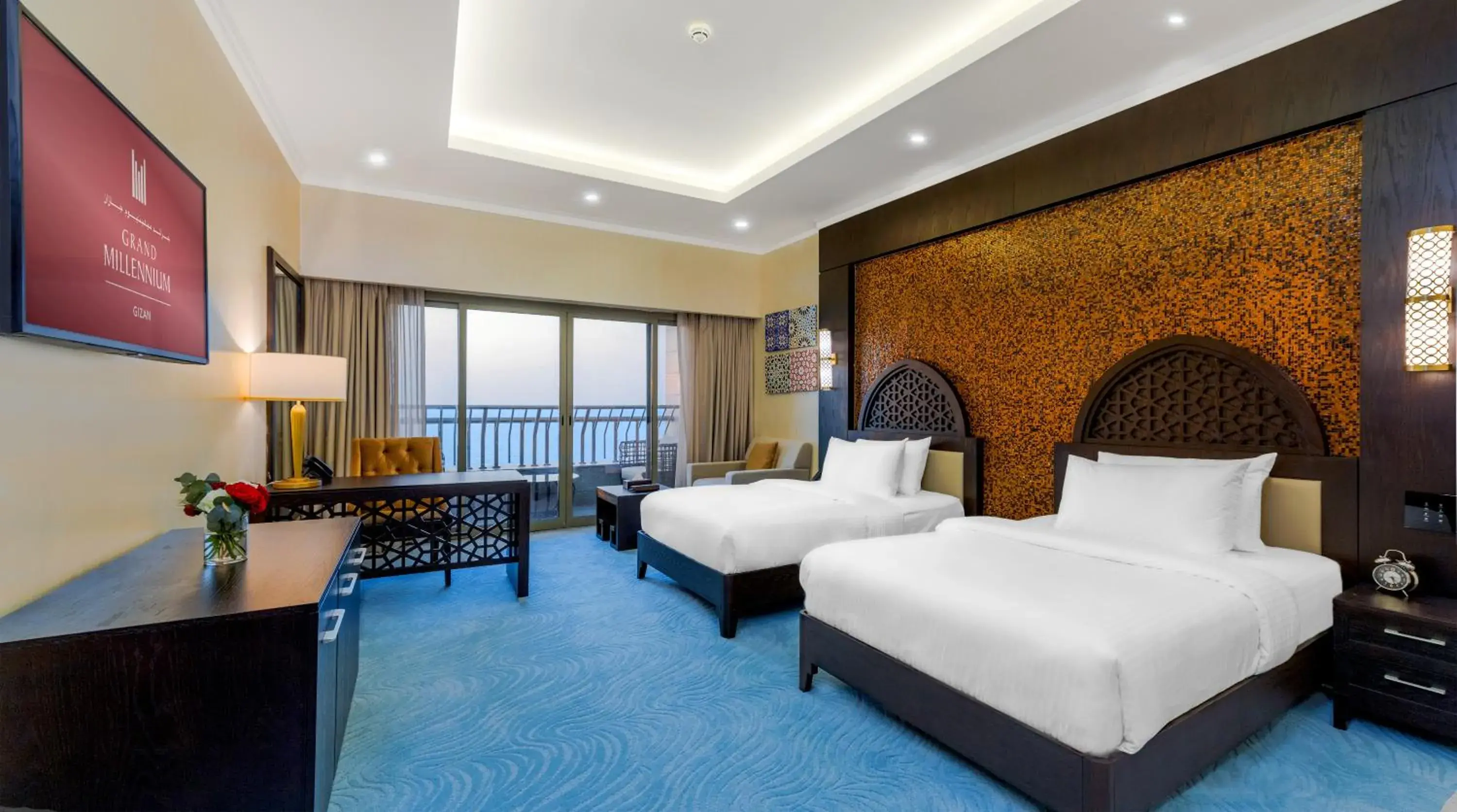 Premium Room Twin Bed Sea View in Grand Millennium Gizan Premium Room Twin Bed Sea View in Grand Millennium Gizan