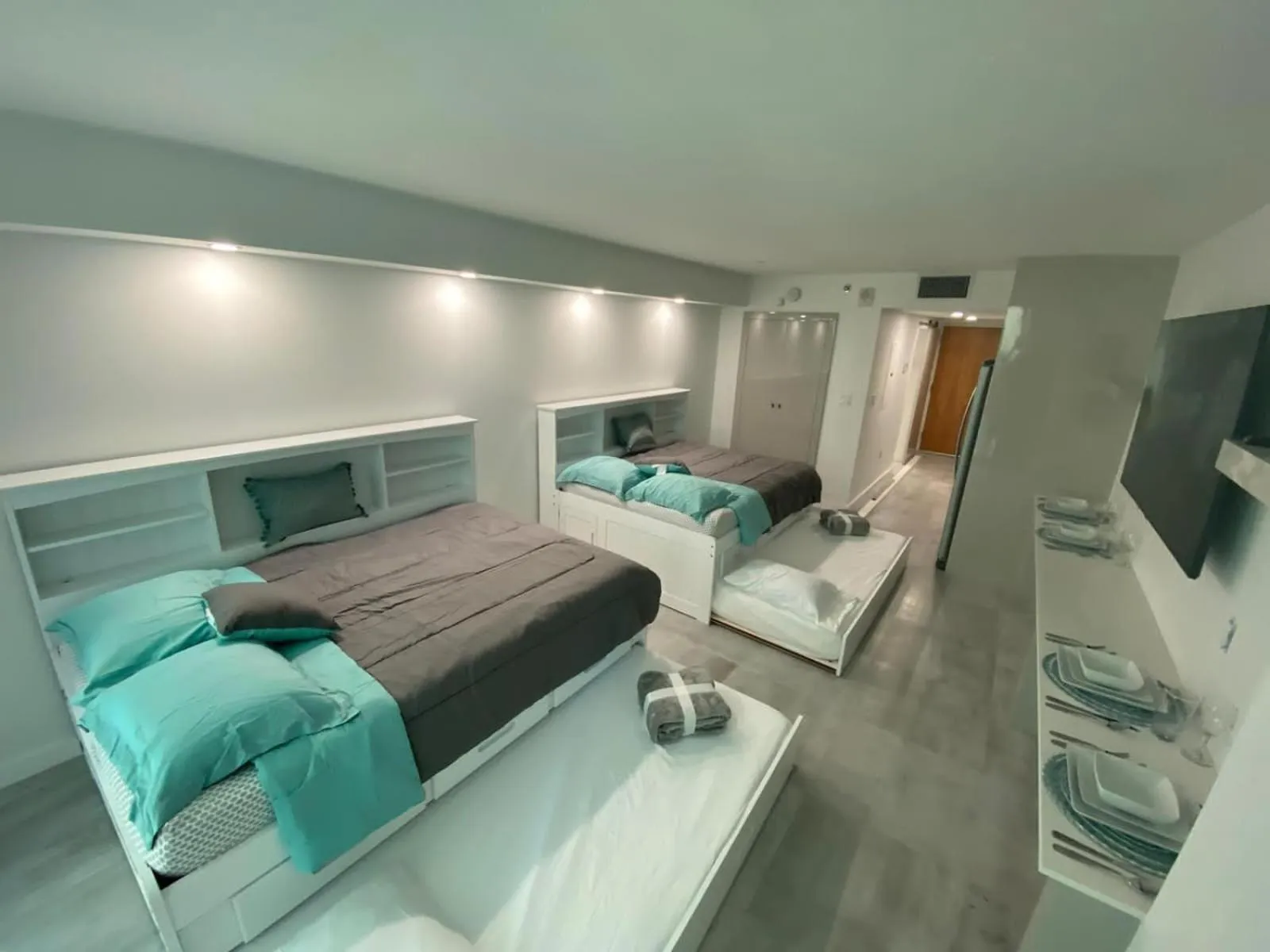 Bed in Elite Brickell Studio on the Bay