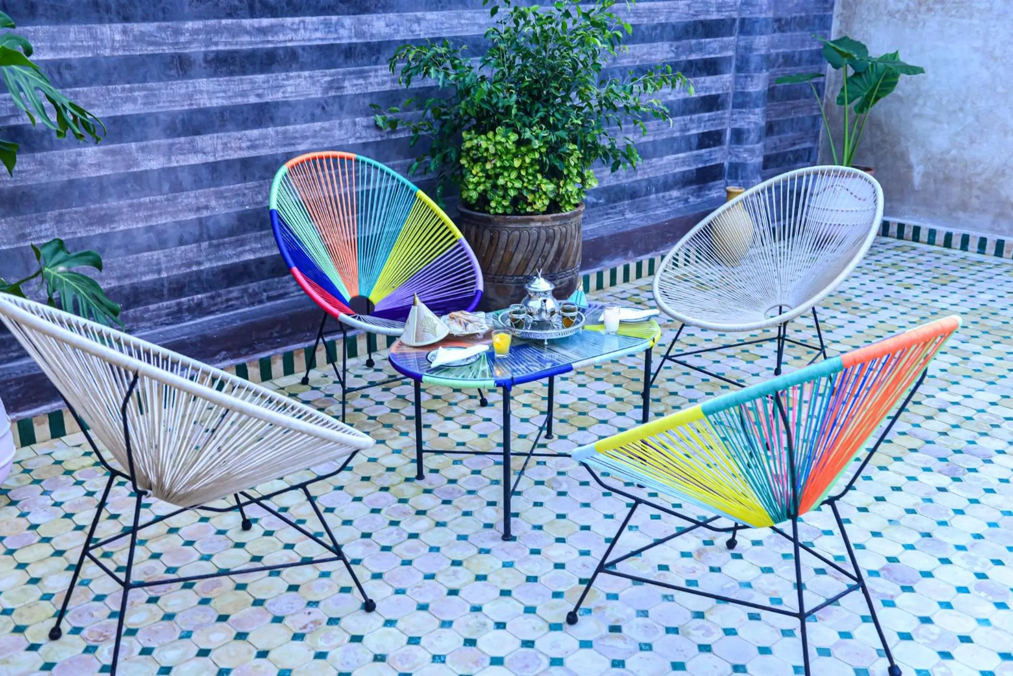 Seating area in Riad Al mazhar